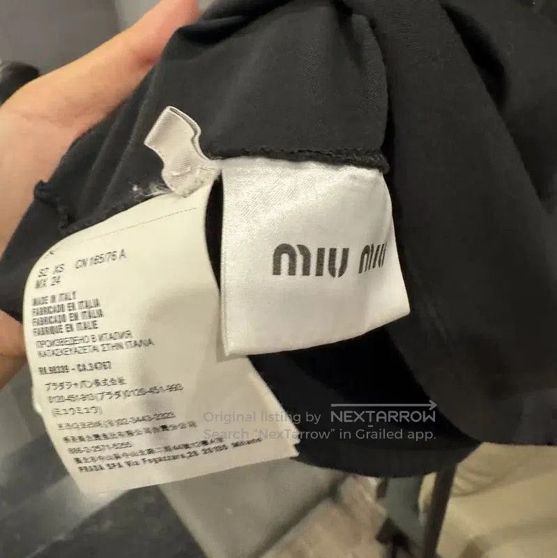 Miu Miu Miu Miu Black Cotton T-Shirt with Cat Print . Size XS / US 0-2 / IT 36-38 - 5 Thumbnail