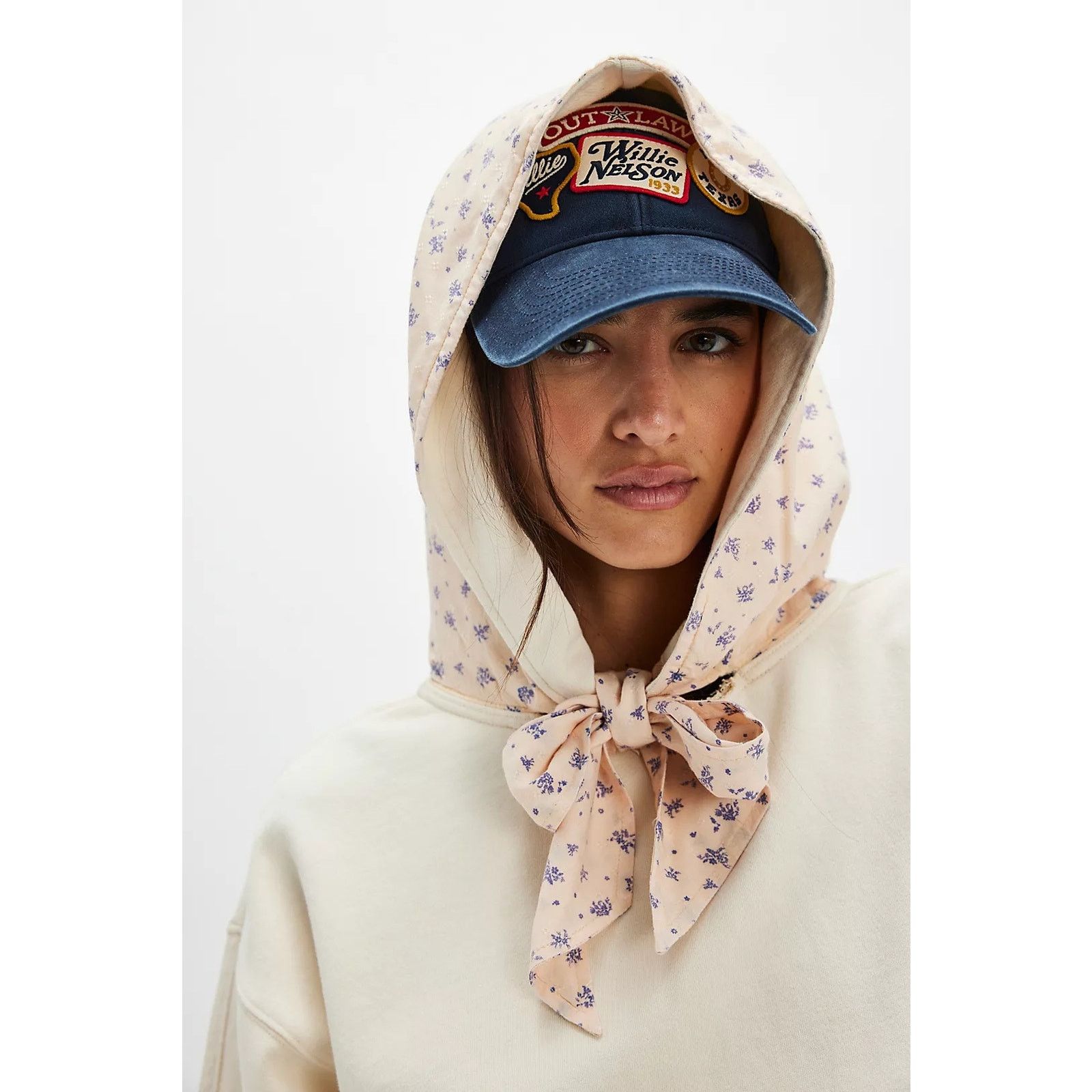 Free People NWT Free People Headscarf Hoodie $128 SMALL Buttercup Combo Size S / US 4 / IT 40 - 2 Thumbnail