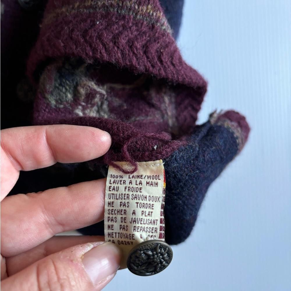 Designer Vintage 100% Wool Embroidered Vest Size L / US 10 / IT 46 - 4 Thumbnail