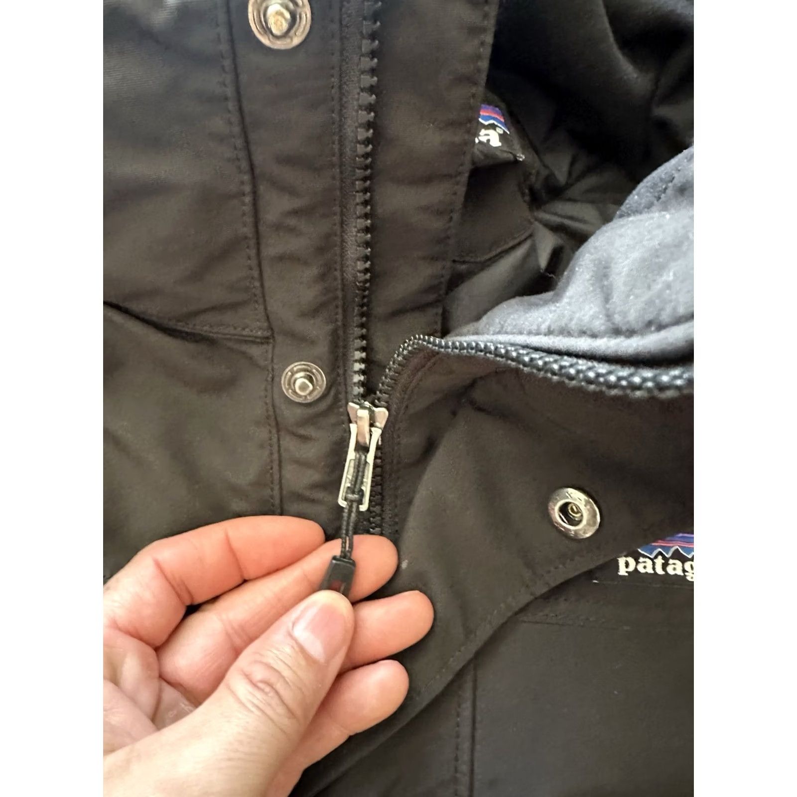 Patagonia VINTAGE Patagonia Jacket Mens Regular Black Hooded Insulated Lined Parka Medium Size US M / EU 48-50 / 2 - 6 Thumbnail