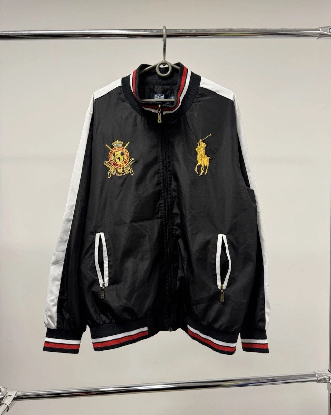 Polo Ralph Lauren Vintage Polo Ralph Lauren County Riders Nylon Track Jacket Size US L / EU 52-54 / 3 - 2 Thumbnail