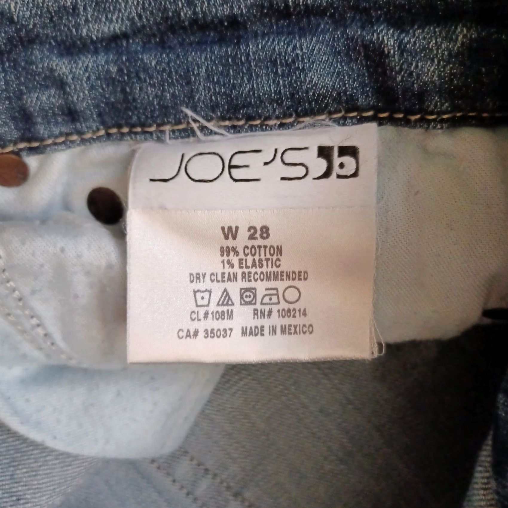 Vintage Joes Jeans Womens Jeans W28 Blue Boot Cut Mid Rise Medium Wash Distressed Ladies Size 28" / US 6 / IT 42 - 2 Thumbnail