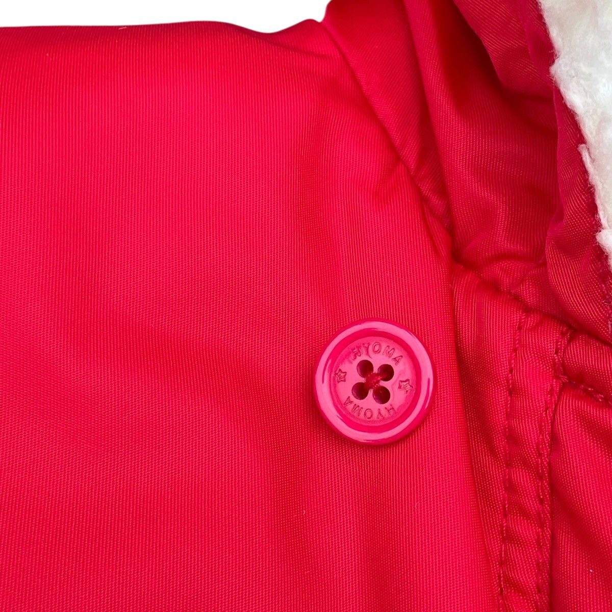 20471120 24071120 Hyoma Red Nylon Fur Hood Quilted Duffle Coat Size US S / EU 44-46 / 1 - 5 Thumbnail