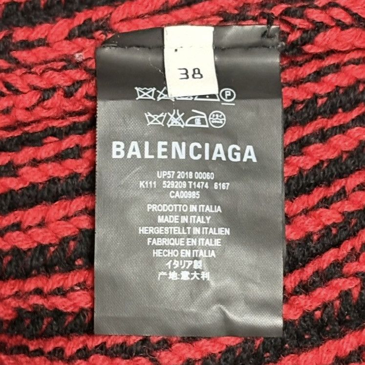 Balenciaga PRE-FALL 2018 BALENCIAGA BY DEMNA OVERSIZED KNIT RED Size S / US 4 / IT 40 - 13 Thumbnail