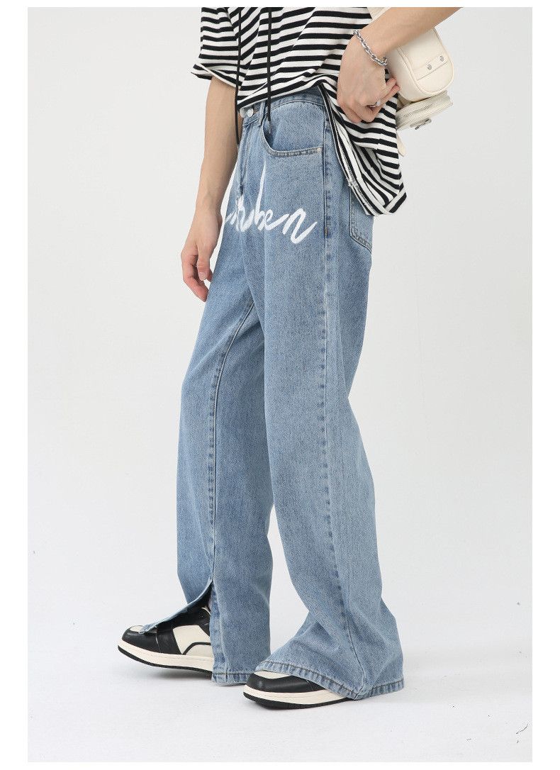 Japanese Brand × Jean Vintage Street Letter Print Loose Jeans Size US 32 / EU 48 - 4 Thumbnail