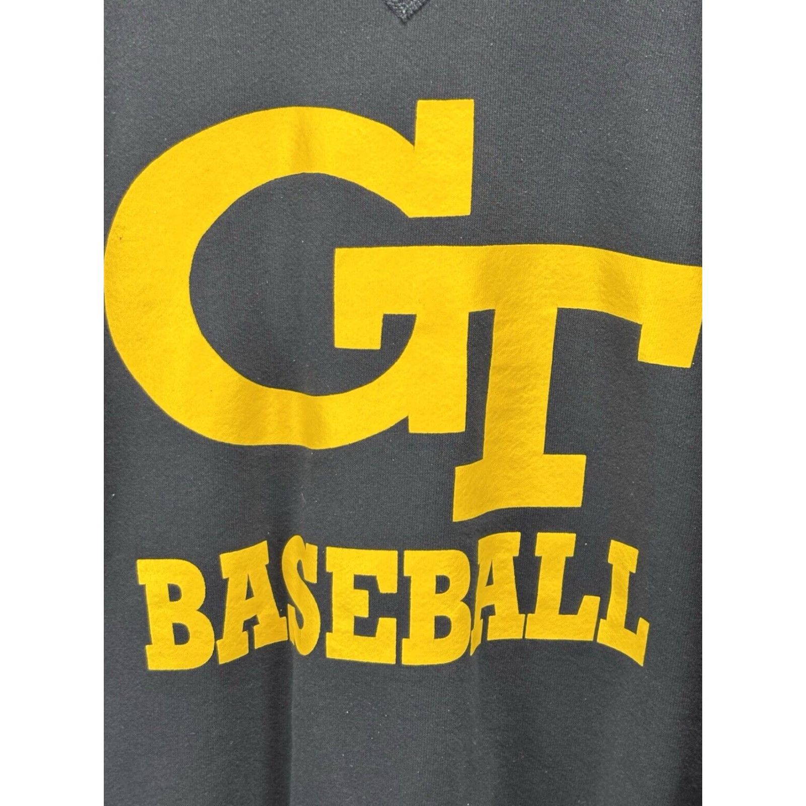 X-LARGE VINTAGE Russell Georgia Tech Baseball Sweatshirt Mens XL Navy 90s Graphic Print Pullover Casual Size US XL / EU 56 / 4 - 3 Thumbnail