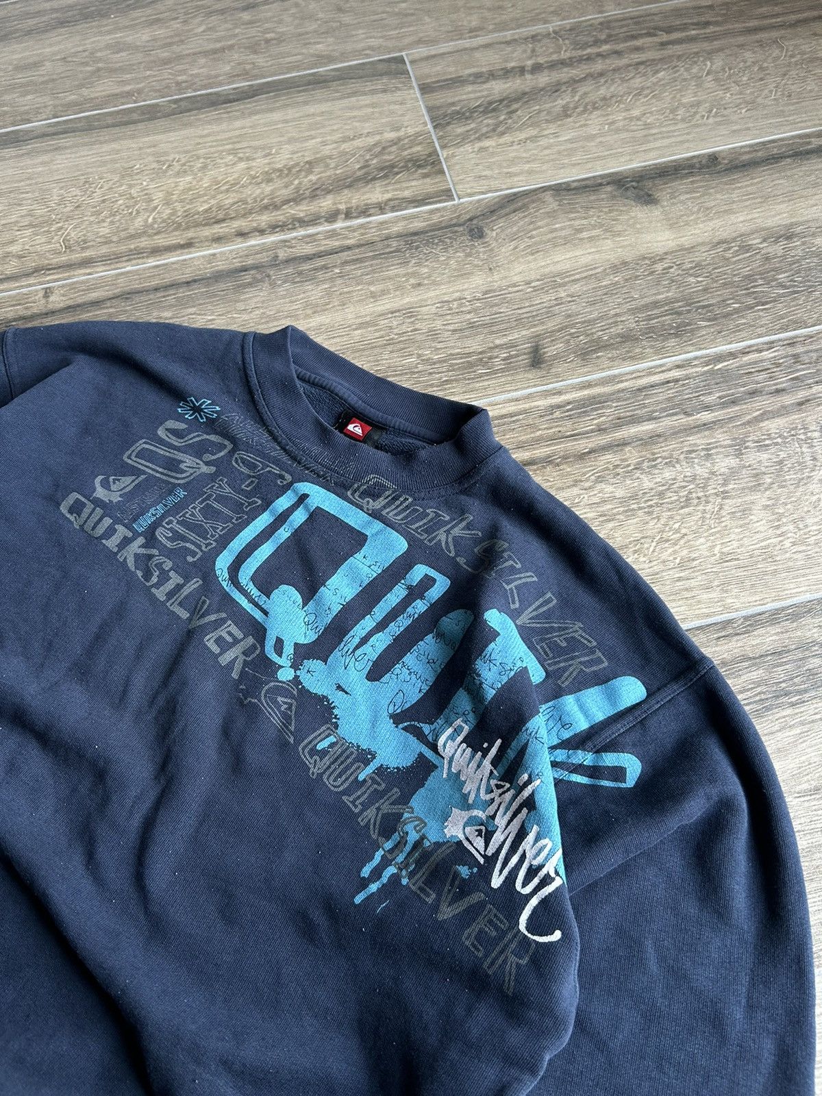Quicksilver × Vintage Vintage Quicksilver big logo sweatshirt Mens y2k surf style Size US L / EU 52-54 / 3 - 2 Thumbnail