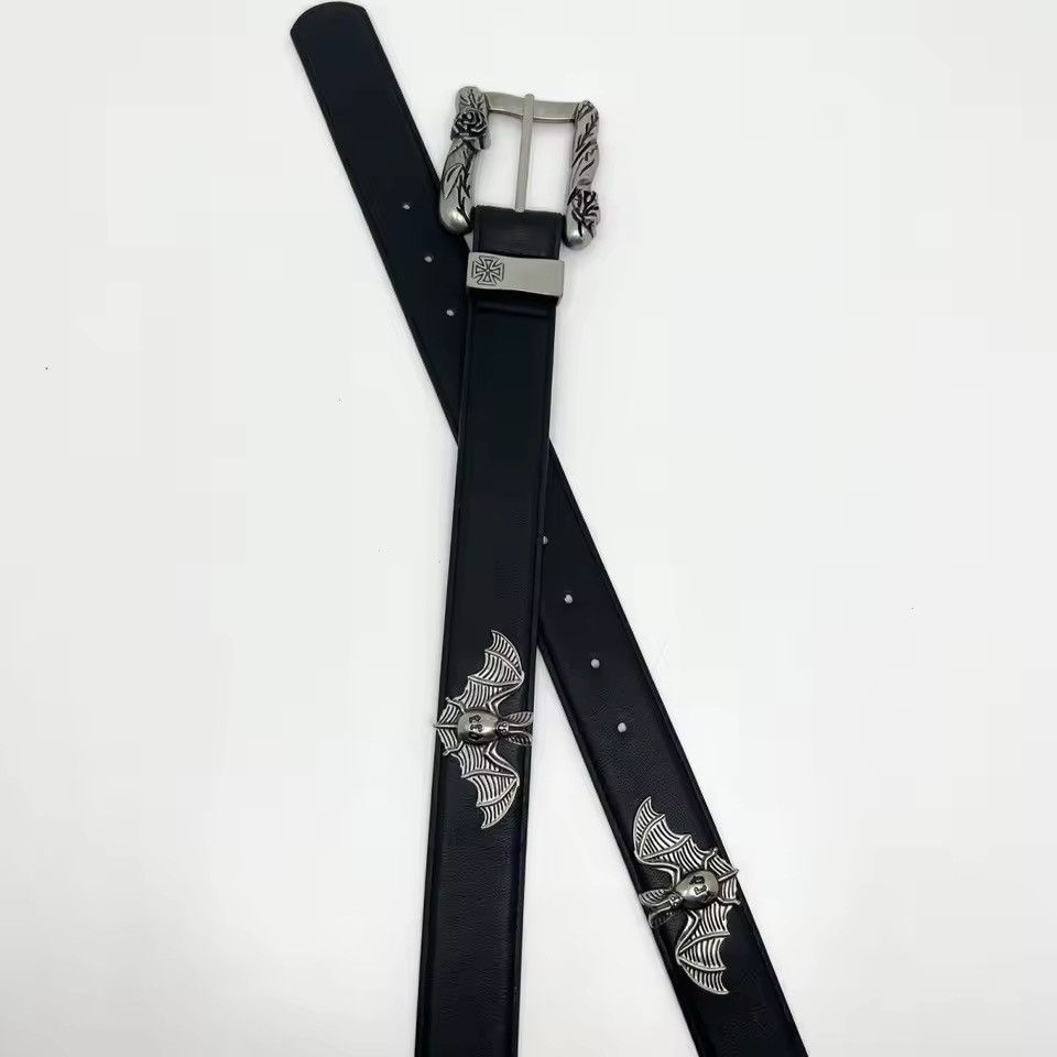 Leather Bat Stud PU Leather Belt Size ONE SIZE - 3 Thumbnail