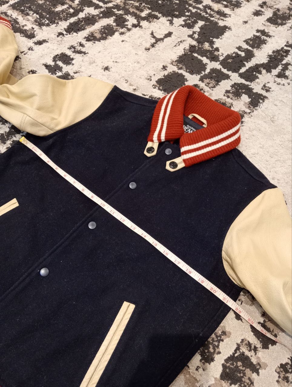 Beams Japan Beams Japanese Wool + Leather Varsity Jacket Size US L / EU 52-54 / 3 - 7 Thumbnail