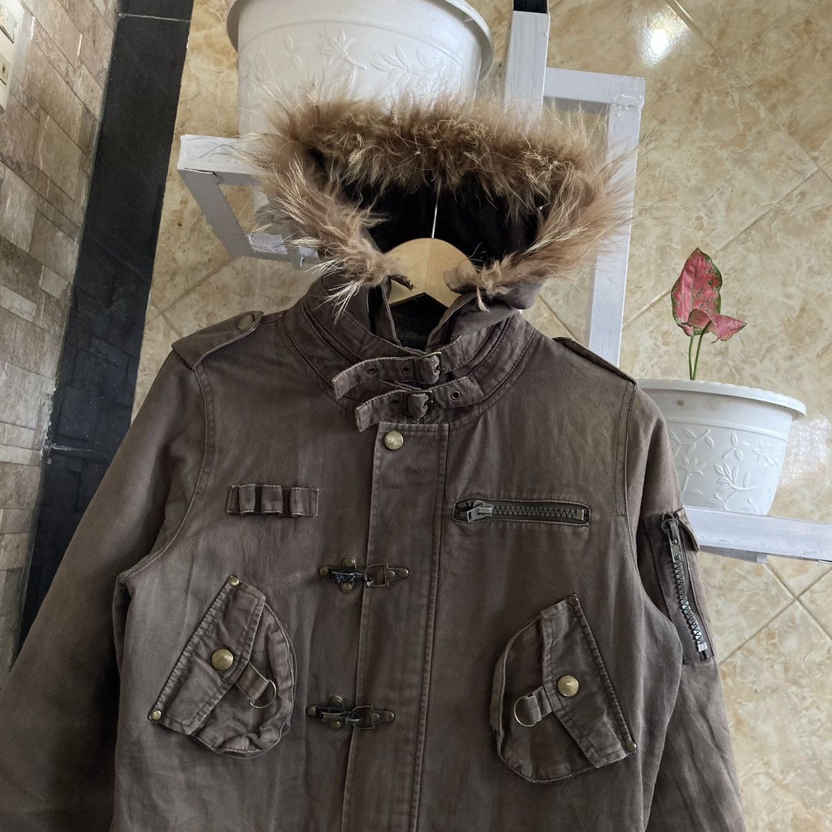 Le Grande Bleu (L.G.B.) ROTE ROSE - Bondage Bono Fur Apocalypse Cargo Faded Jacket Size US L / EU 52-54 / 3 - 5 Thumbnail