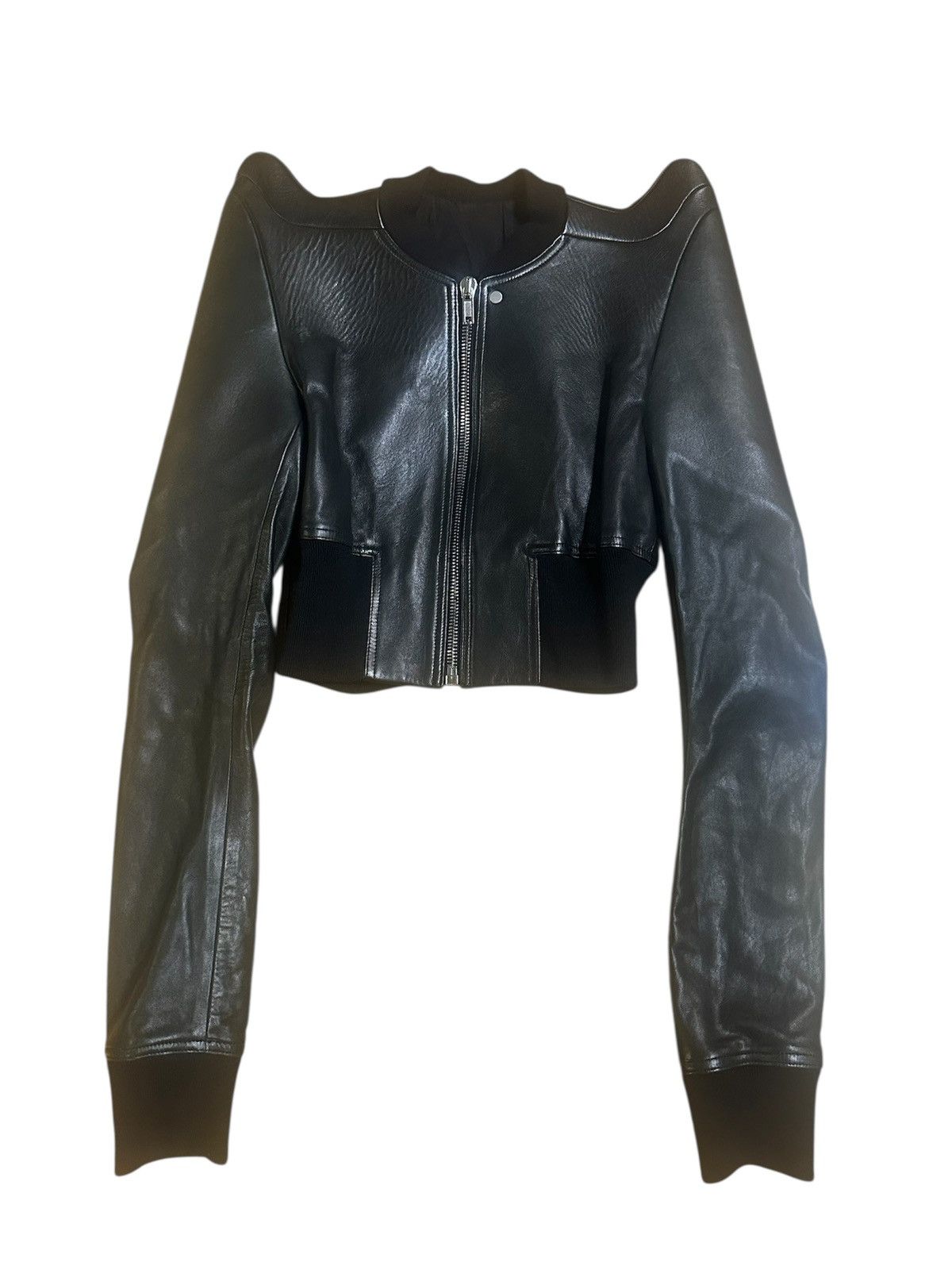 Rick Owens Rick Owens SS23 “EDFU” Tec Shoulder Lambskin Leather Jacket Size S / US 4 / IT 40 - 1 Thumbnail