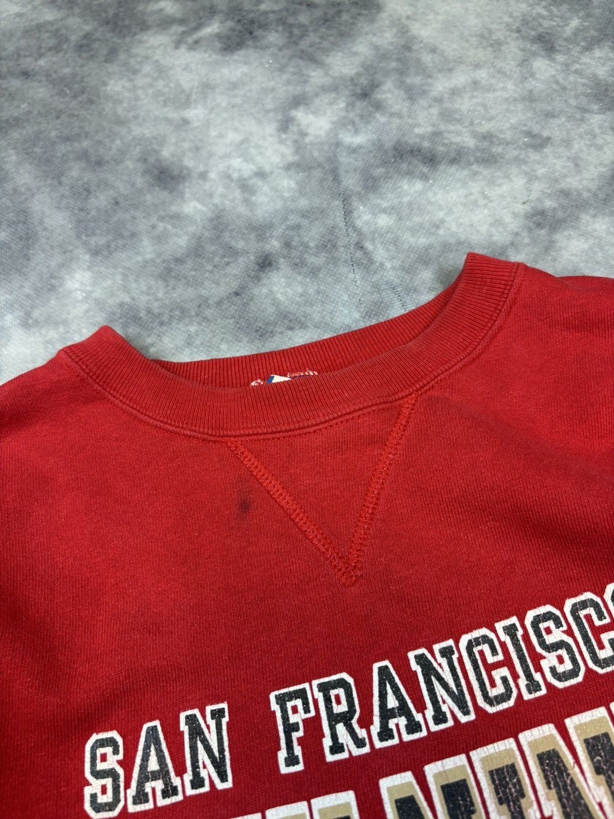 Champion × NFL × Vintage Vintage Distressed Crewneck San Francisco Forty Nines 90s Size US M / EU 48-50 / 2 - 3 Thumbnail