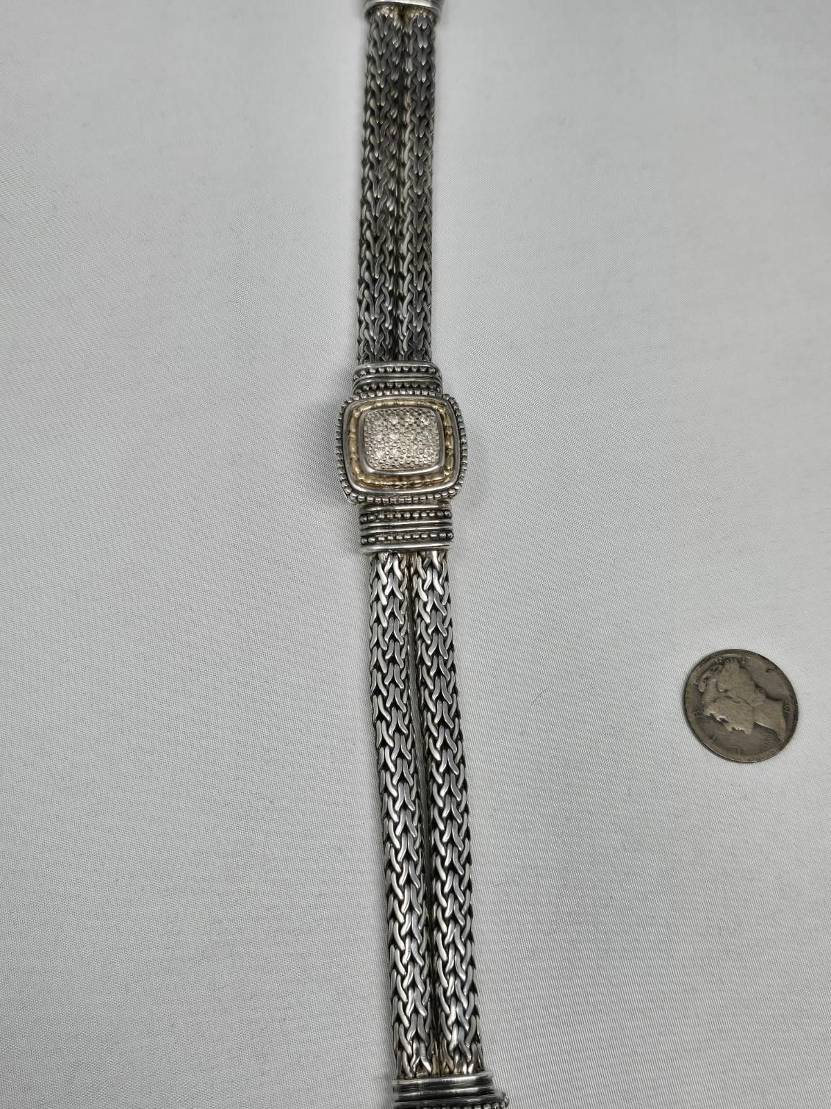 Other Gabrielle Bruni 925 & 14K Double Wheat Diamond Bracelet Size ONE SIZE - 1 Thumbnail