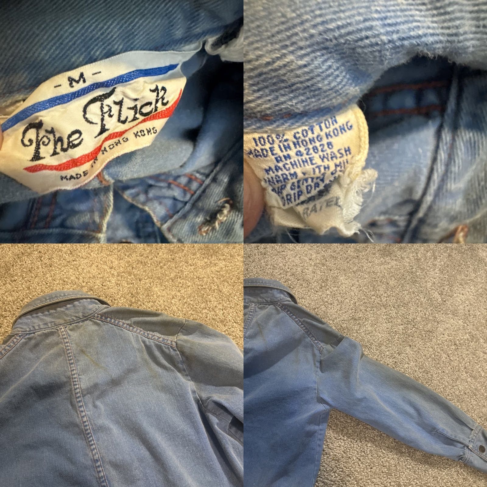 Denime VINTAGE The Flick 60s Denim Half Button Popover Blouse Shirt Women L Blue 60s Theme Size L / US 10 / IT 46 - 8 Thumbnail