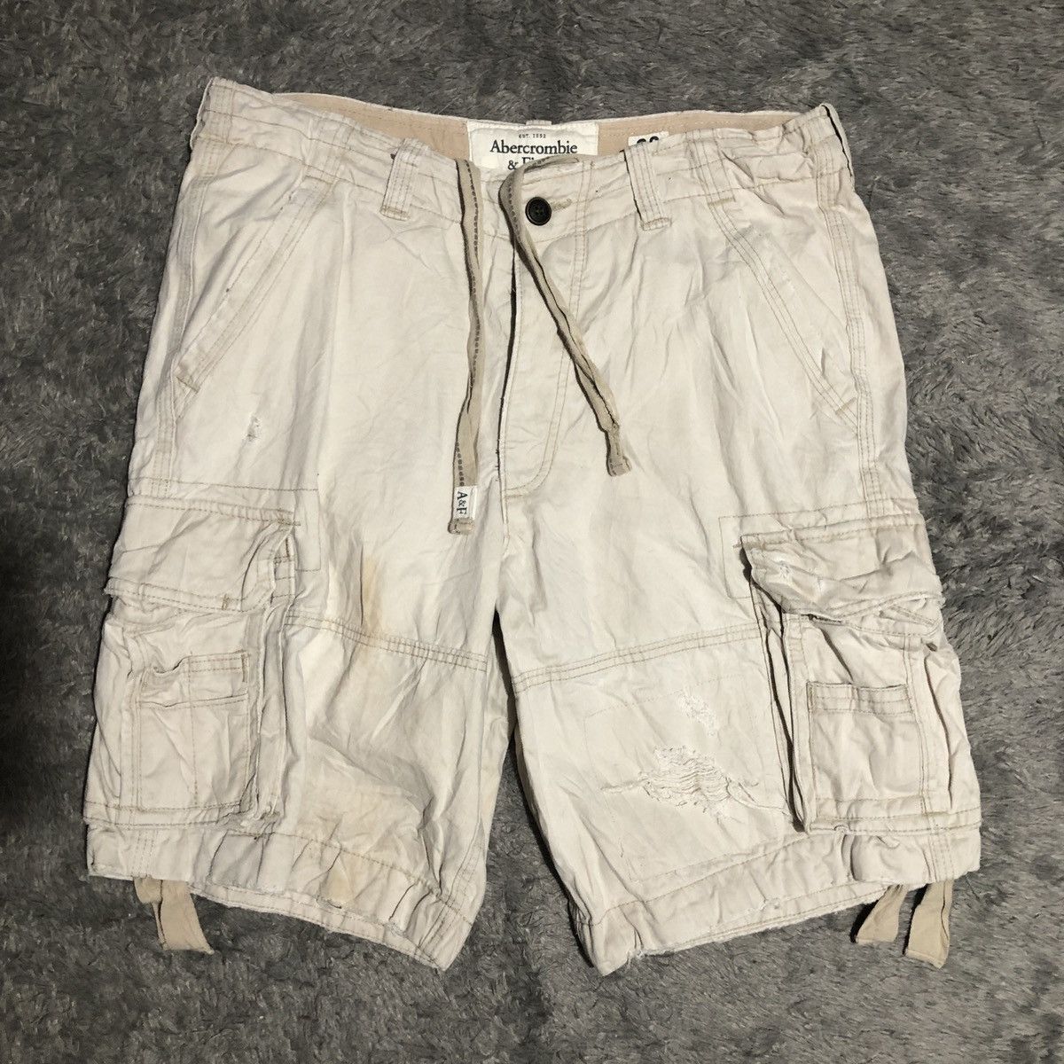 Abercrombie & Fitch × Vintage ABERCROMBIE & FITCH SHORT CARGO PANTS Size US 36 / EU 52 - 1 Thumbnail
