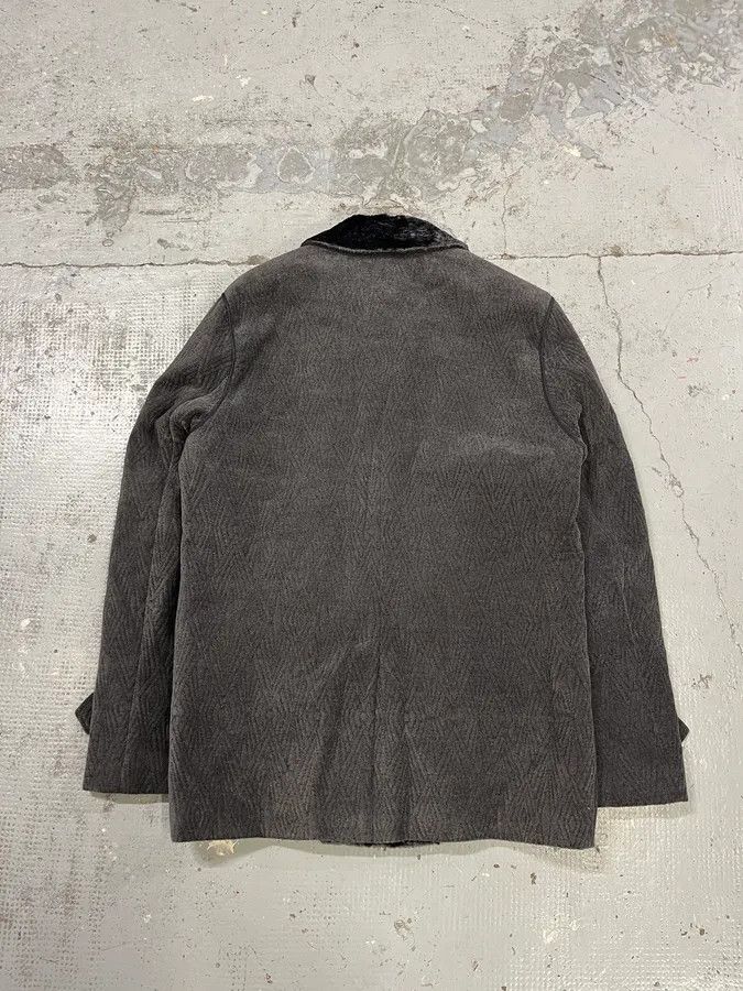 Emporio Armani 2010s Emporio Armani Iridescent Faux Fur Collar Grey Coat Size US M / EU 48-50 / 2 - 8 Thumbnail