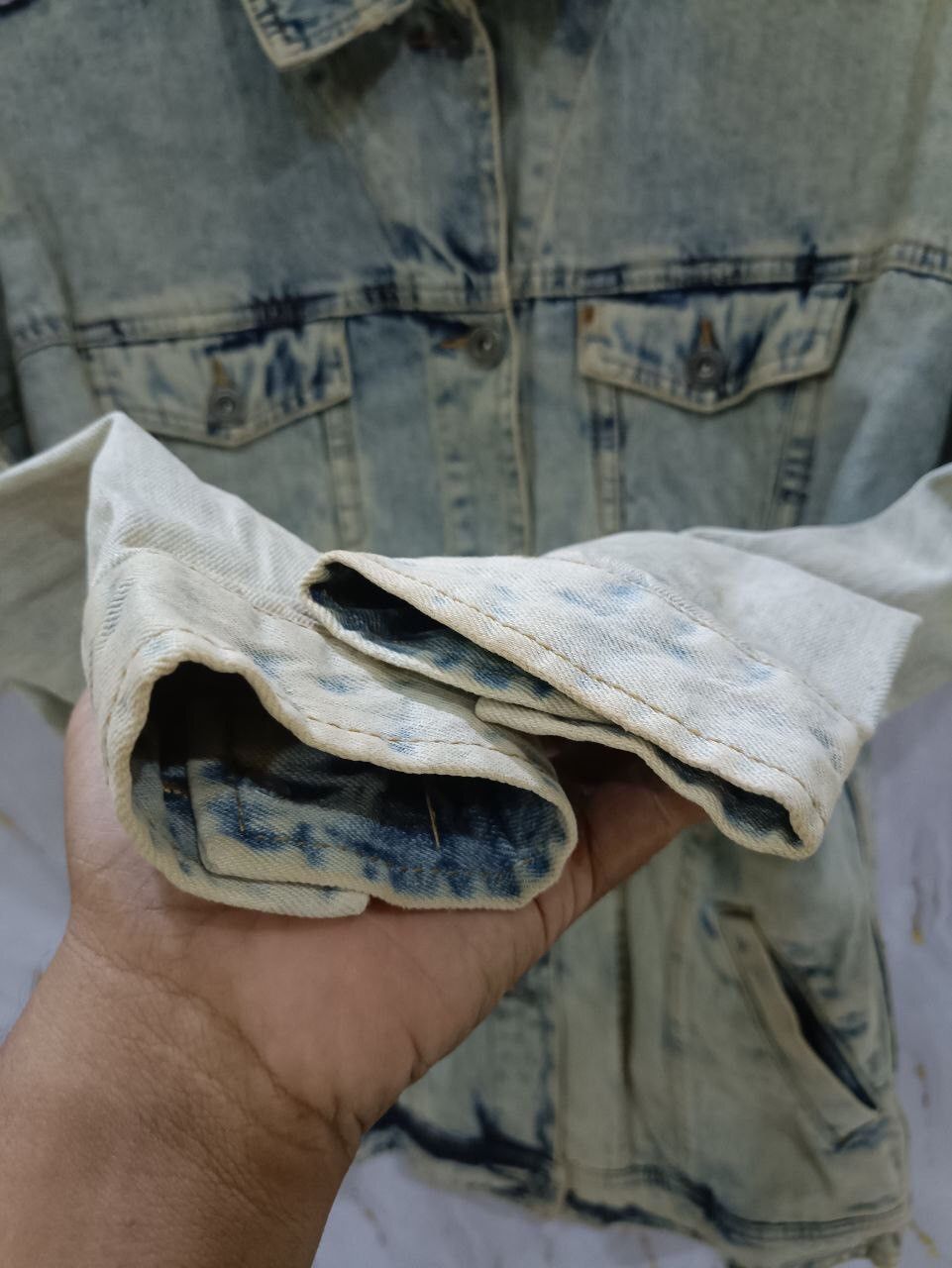 Bershka BERSHKA DENIM JACKET Size US L / EU 52-54 / 3 - 9 Thumbnail
