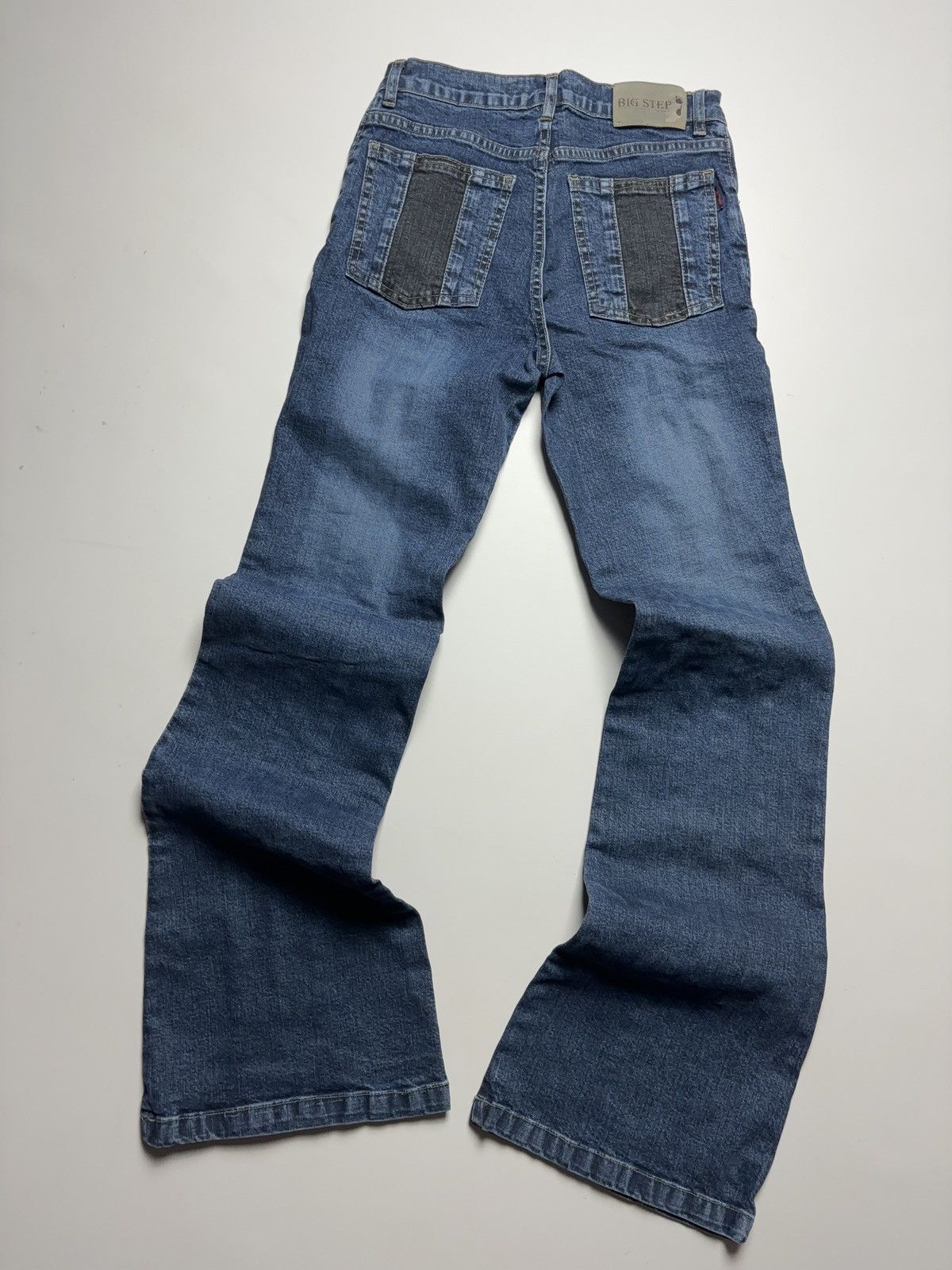 Vintage VINTAGE PATCHWORK FLARED MIXED JEANS DENIM PANTS 2000s Size 26" / US 2 / IT 38 - 2 Thumbnail
