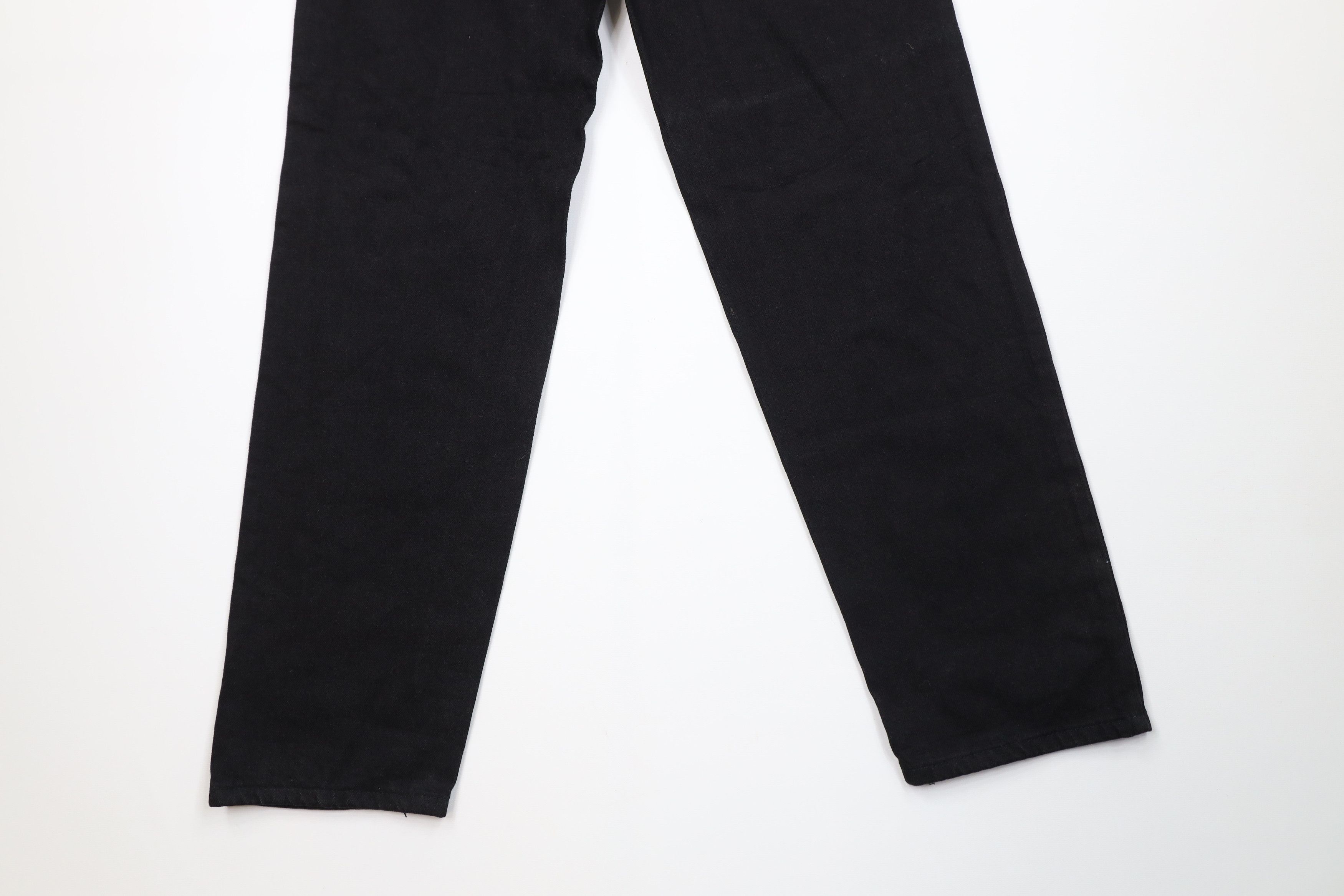 Lee Deadstock Vintage 90s Lee Tapered Leg Denim Jeans Black USA Size US 28 / EU 44 - 15 Thumbnail