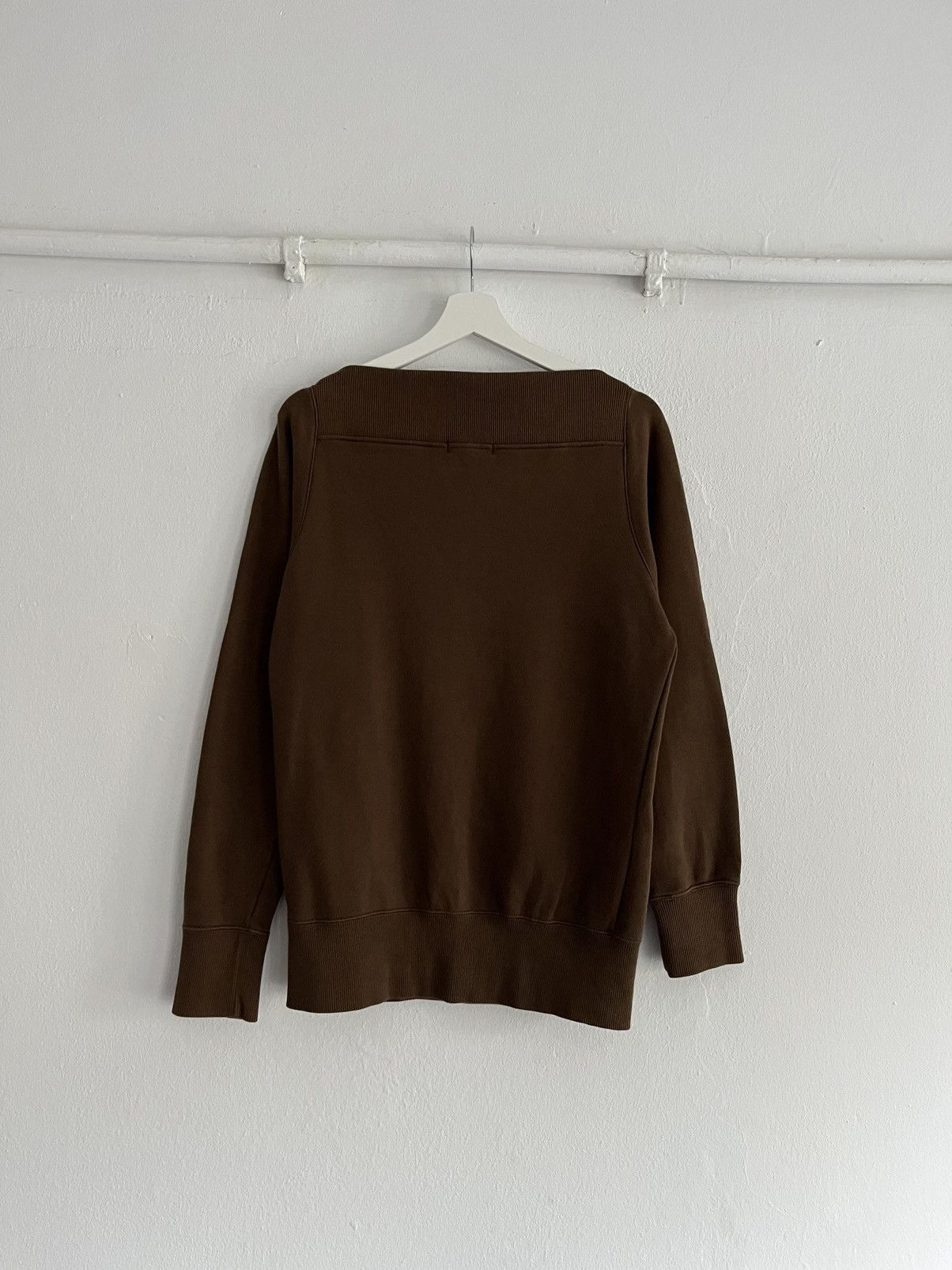 Japanese Brand Vintage Clef De Sol CDS Asymmetrical Brown Sweatshirt 00s Size M / US 6-8 / IT 42-44 - 7 Thumbnail