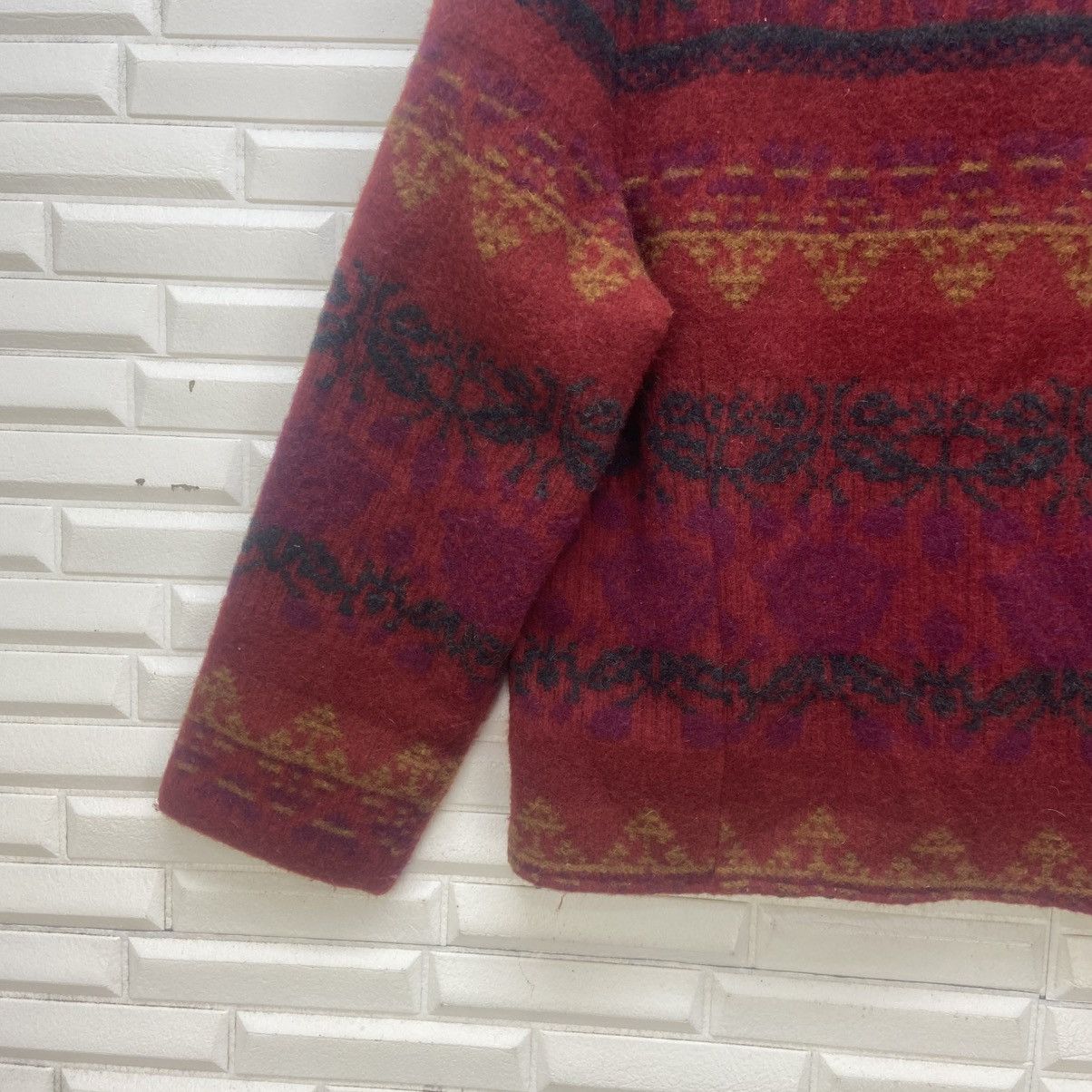 Woolrich Woolen Mills Vintage Woolrich Red Floral Native Wool Jacket Coat Size S / US 4 / IT 40 - 10 Thumbnail