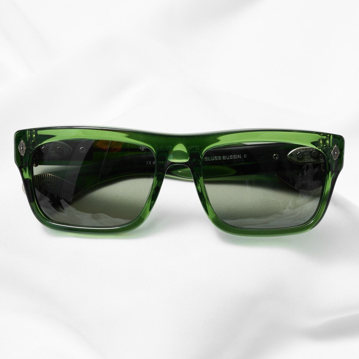 Chrome Hearts CHROME HEARTS SLUSS BUSSIN II DARK OLIVE SUNGLASSES Size ONE SIZE - 6 Thumbnail