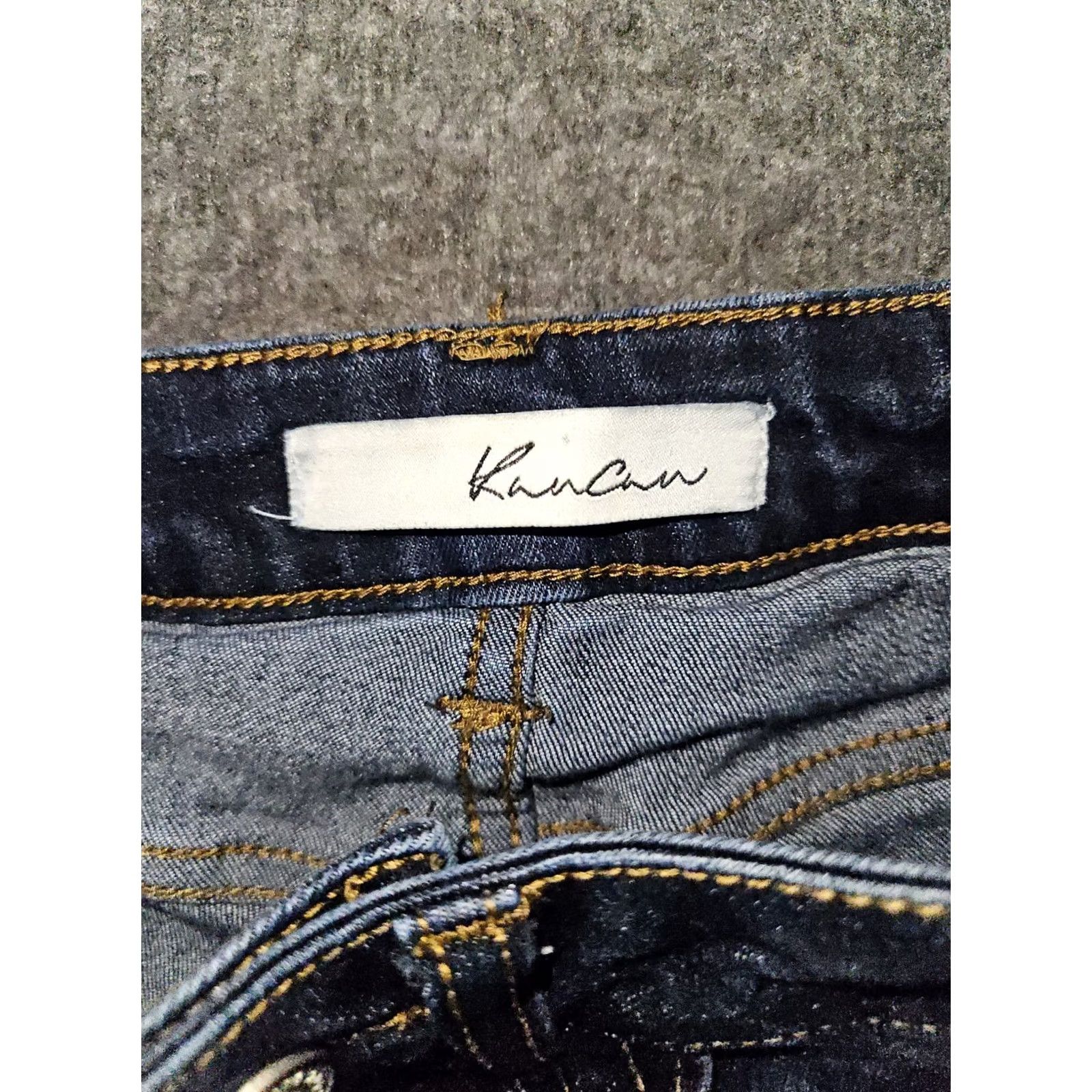 Vintage KanCan Mid Rise Slim Ankle Jeans Juniors 3/25 Blue Denim Stretch Casual Preppy Size 26" / US 2 / IT 38 - 2 Thumbnail
