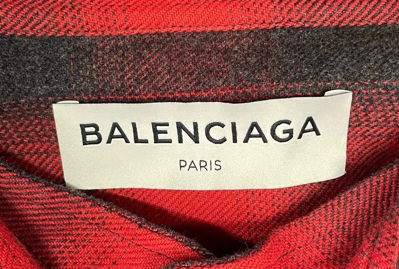 Balenciaga Balenciaga size 36 Red and Black Plaid Long Sleeve Shirt Size XS / US 0-2 / IT 36-38 - 5 Thumbnail