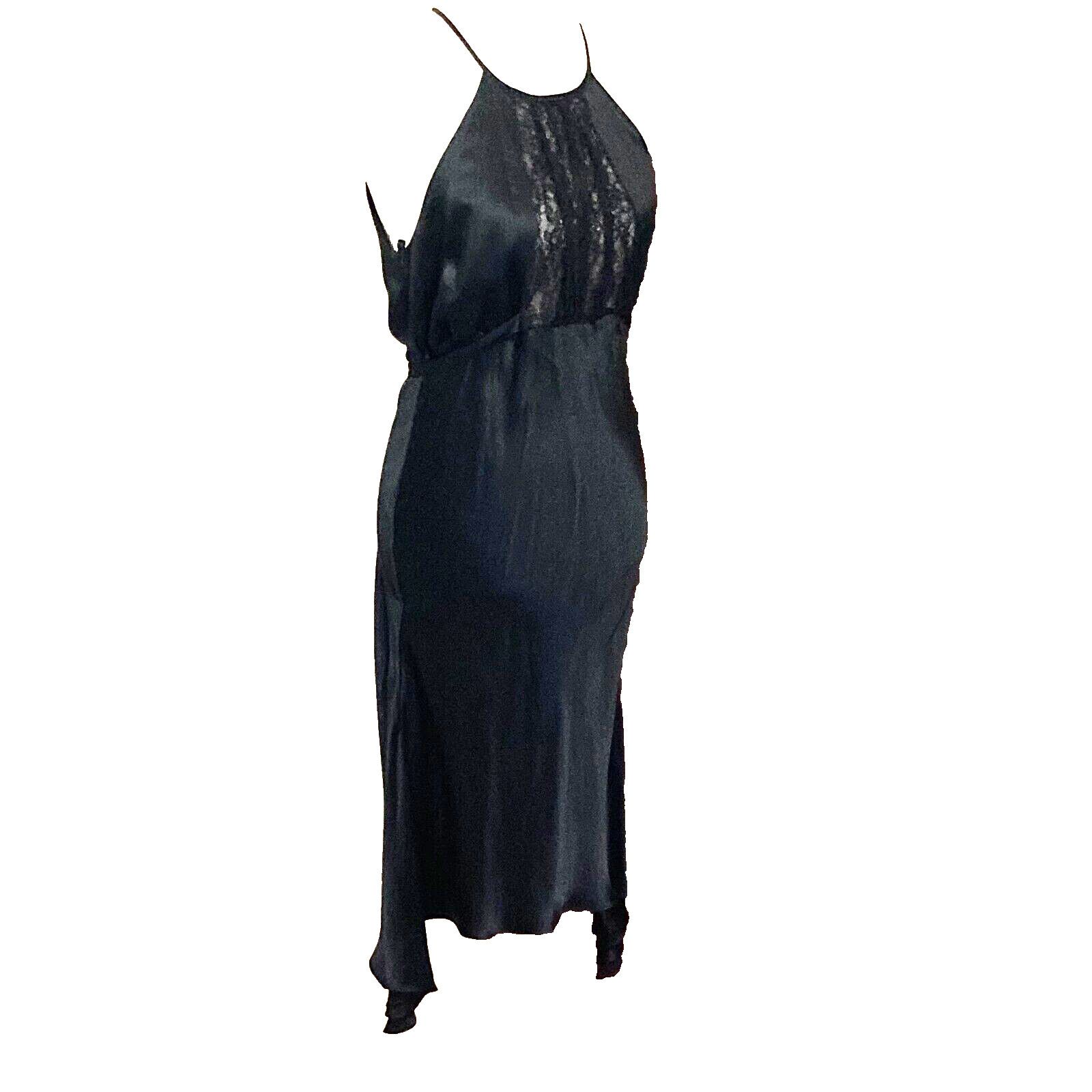 Designer × Vintage Vintage Y2k w/Tags Silk & Lace Dress, Dress by Gaia, Small Size S / US 4 / IT 40 - 11 Thumbnail