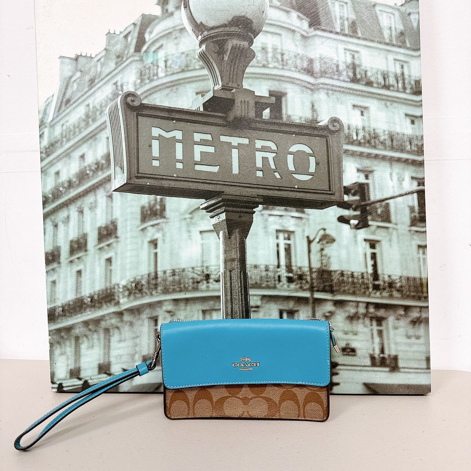 Coach Coach 78229 Signature Foldover Wristlet Size ONE SIZE - 1 Thumbnail