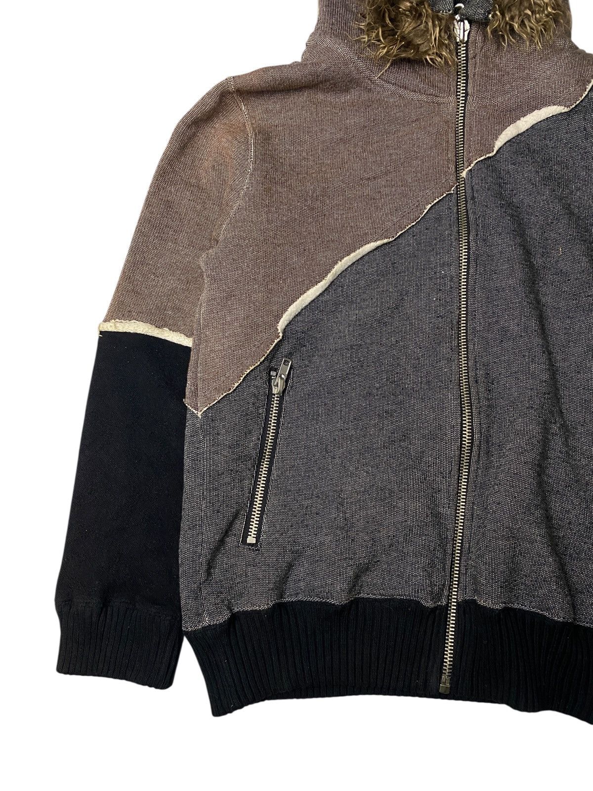 Le Grande Bleu (L.G.B.) 2000's Kittle 3 Tone Fur Hoodie Size US M / EU 48-50 / 2 - 4 Thumbnail