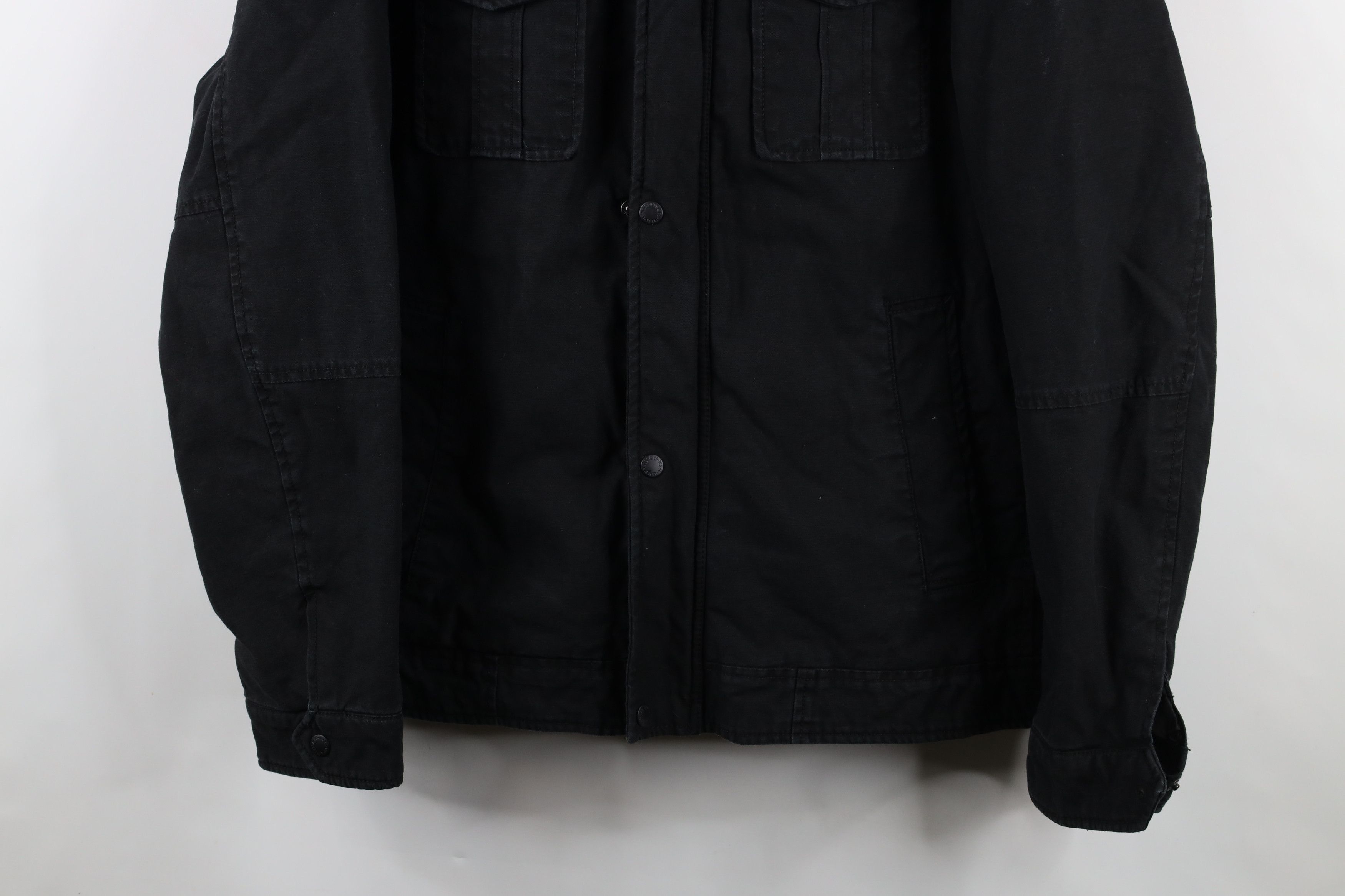 Levi's × Vintage Vintage Y2K Levis Quilted Full Zip Chore Barn Jacket Black Size US XL / EU 56 / 4 - 3 Thumbnail