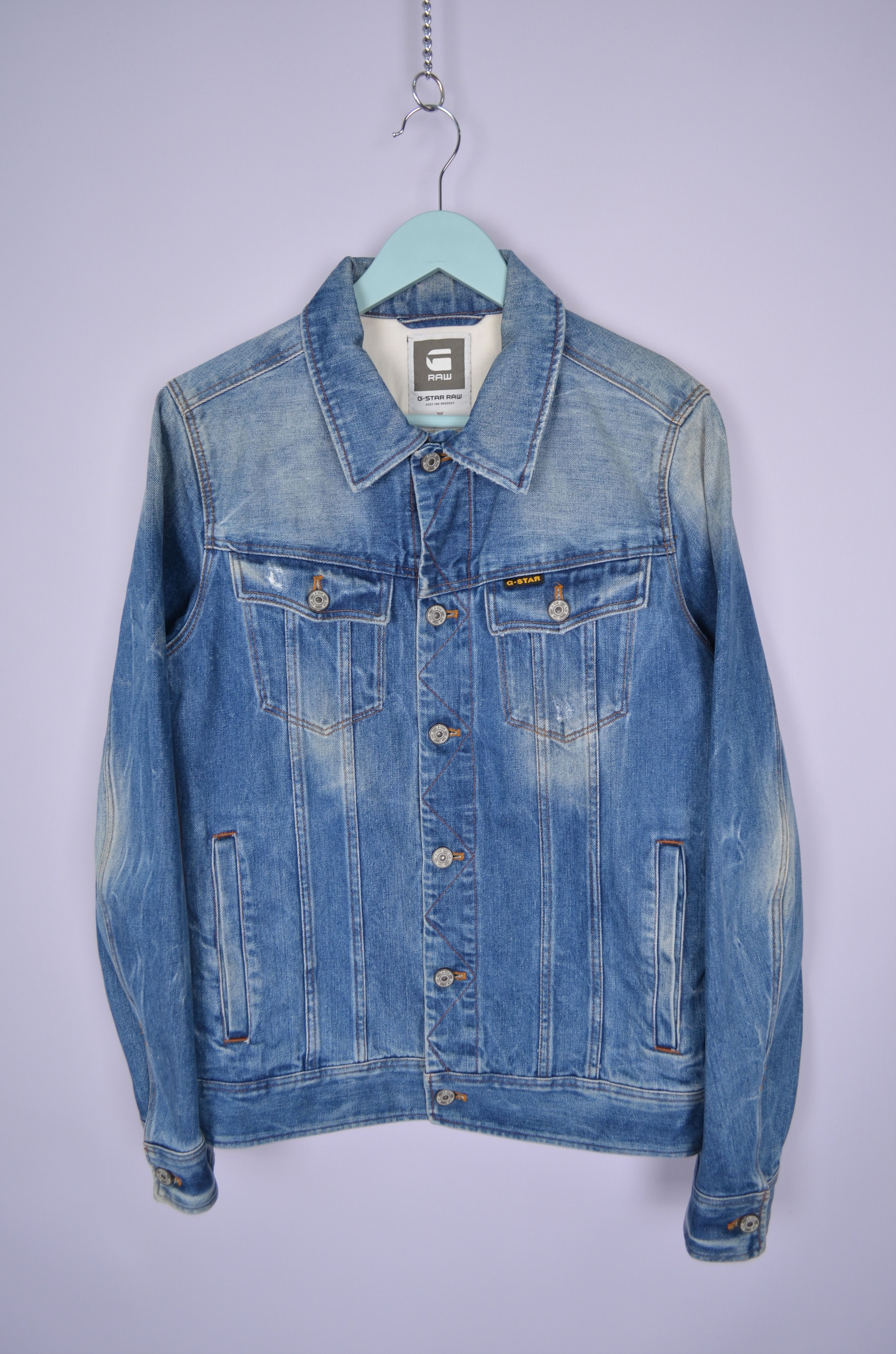 Designer × G-Star G-STAR Slim Tailor 3D JKT Jacket Denim Trucker Faded M Size US M / EU 48-50 / 2 - 1 Thumbnail
