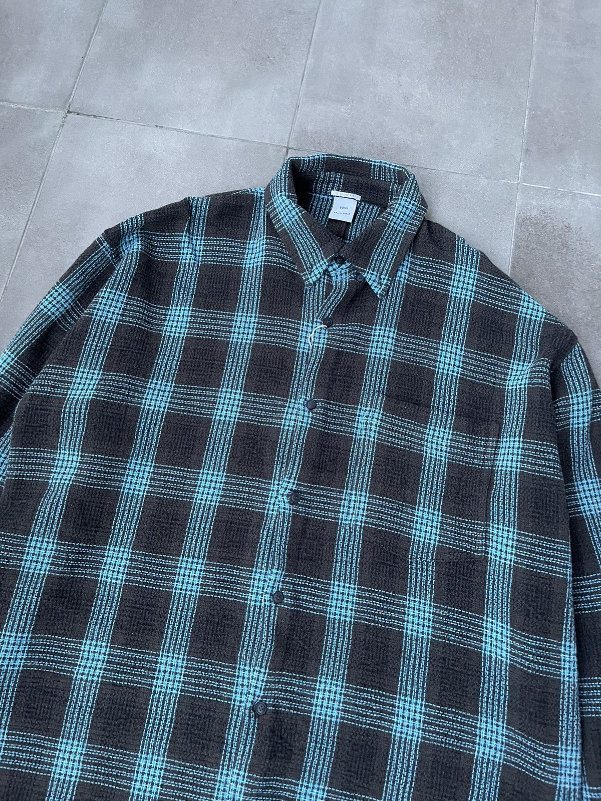 Won Hundred !DS! SS23 Won Hundred Maza Brown Blue Checker Flannel Shirt Size US L / EU 52-54 / 3 - 10 Thumbnail