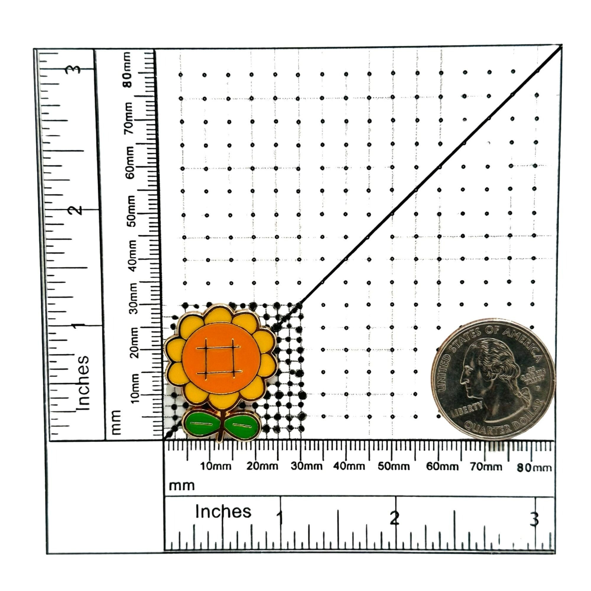 Other 🤩Cute Cartoon Sunflower shape Pin Enamel Yellow & Green Gif Size ONE SIZE - 6 Thumbnail