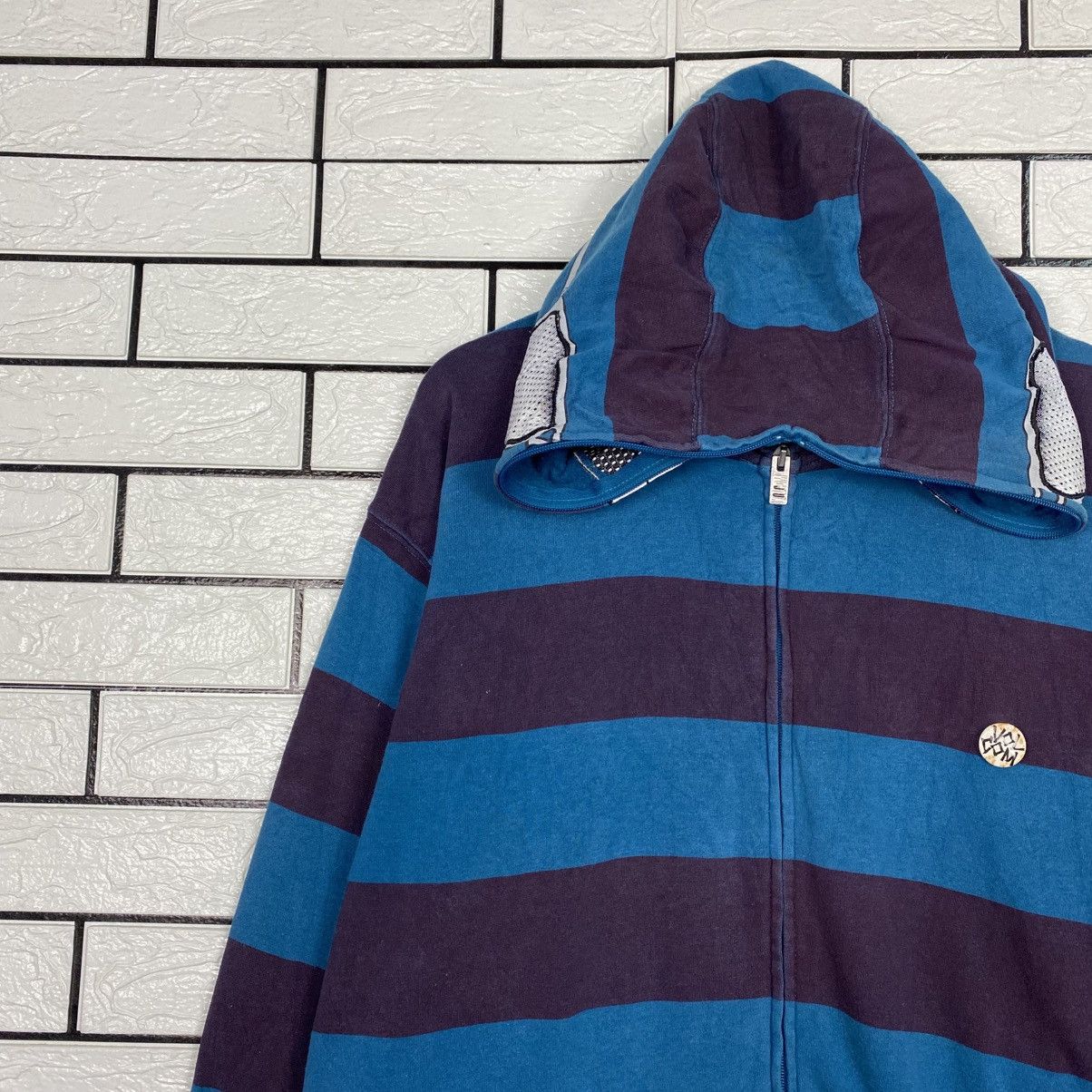 Japanese Brand Striped Zipper Jacket Volcom Biker Punk Style Size US XL / EU 56 / 4 - 8 Thumbnail