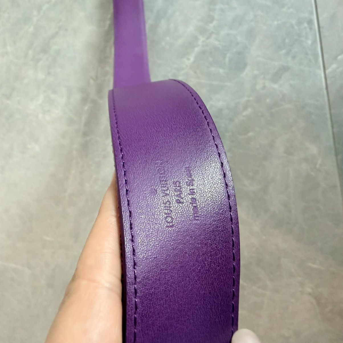 Louis Vuitton 2019 monogram denim 95cm belt purple Size ONE SIZE - 11 Thumbnail