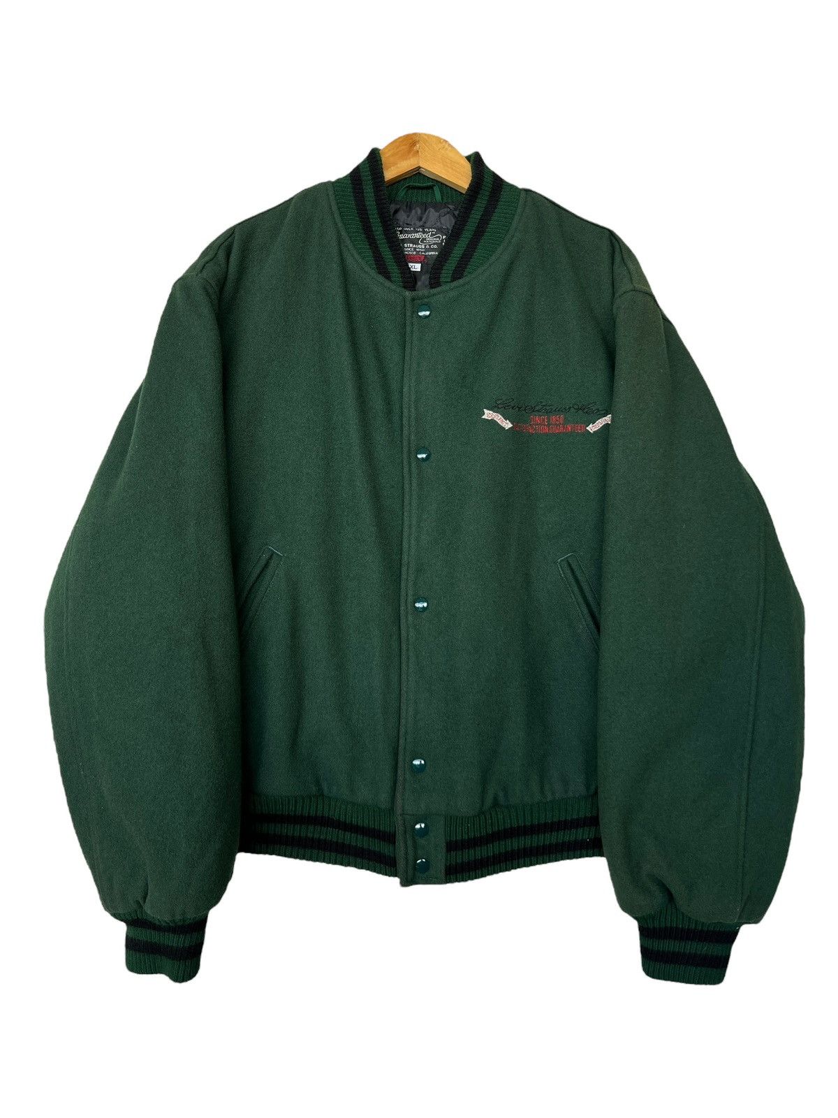 Levi's Vintage 90s Levi’s Green Varsity Jacket Size XL Size US XL / EU 56 / 4 - 2 Thumbnail