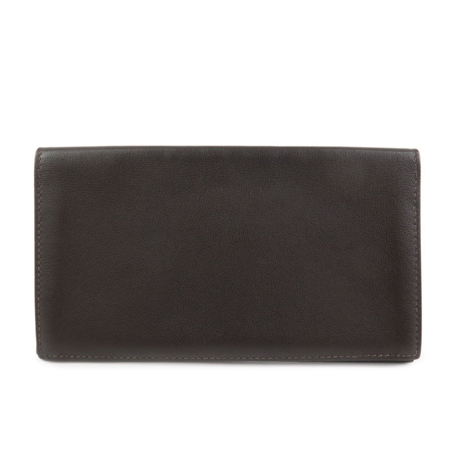 Hermes Hermes MC2 Fleming Swift Leather Wallet Dark Brown Size ONE SIZE - 1 Thumbnail