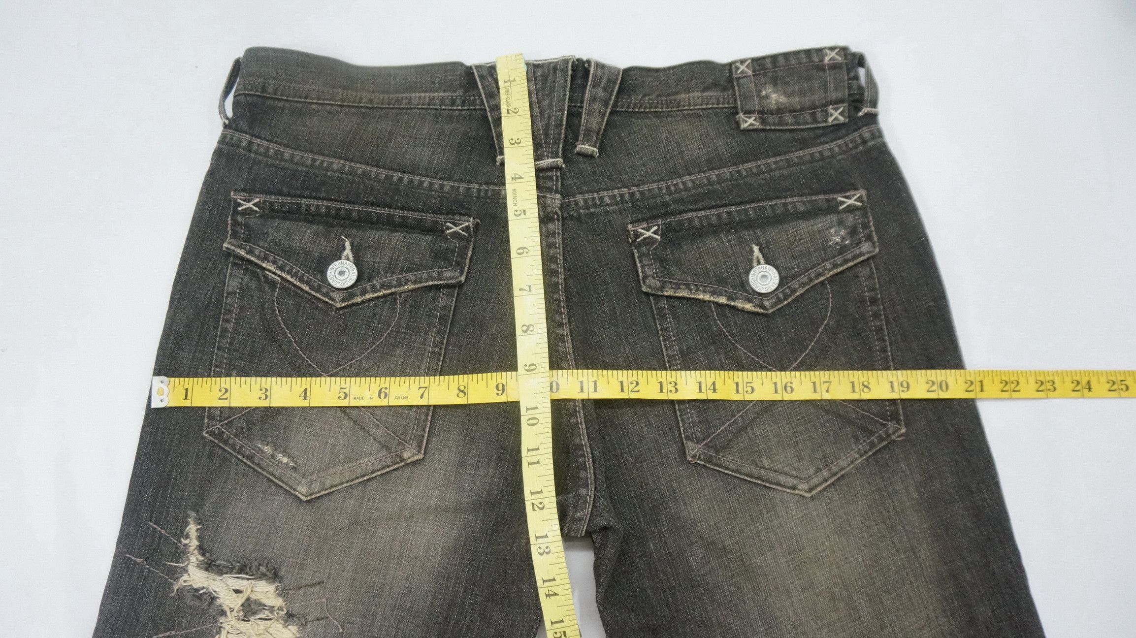 Japanese Brand 🔥EDGE RUPERT Vintage Black Distressed Jeans Size US 33 - 13 Thumbnail