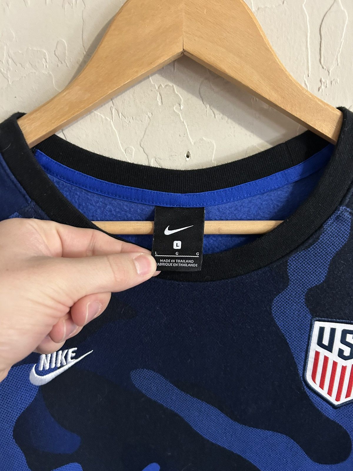Nike × USA Olympics Nike Team USA Fleece Crew Sweatshirt Size US L / EU 52-54 / 3 - 2 Thumbnail