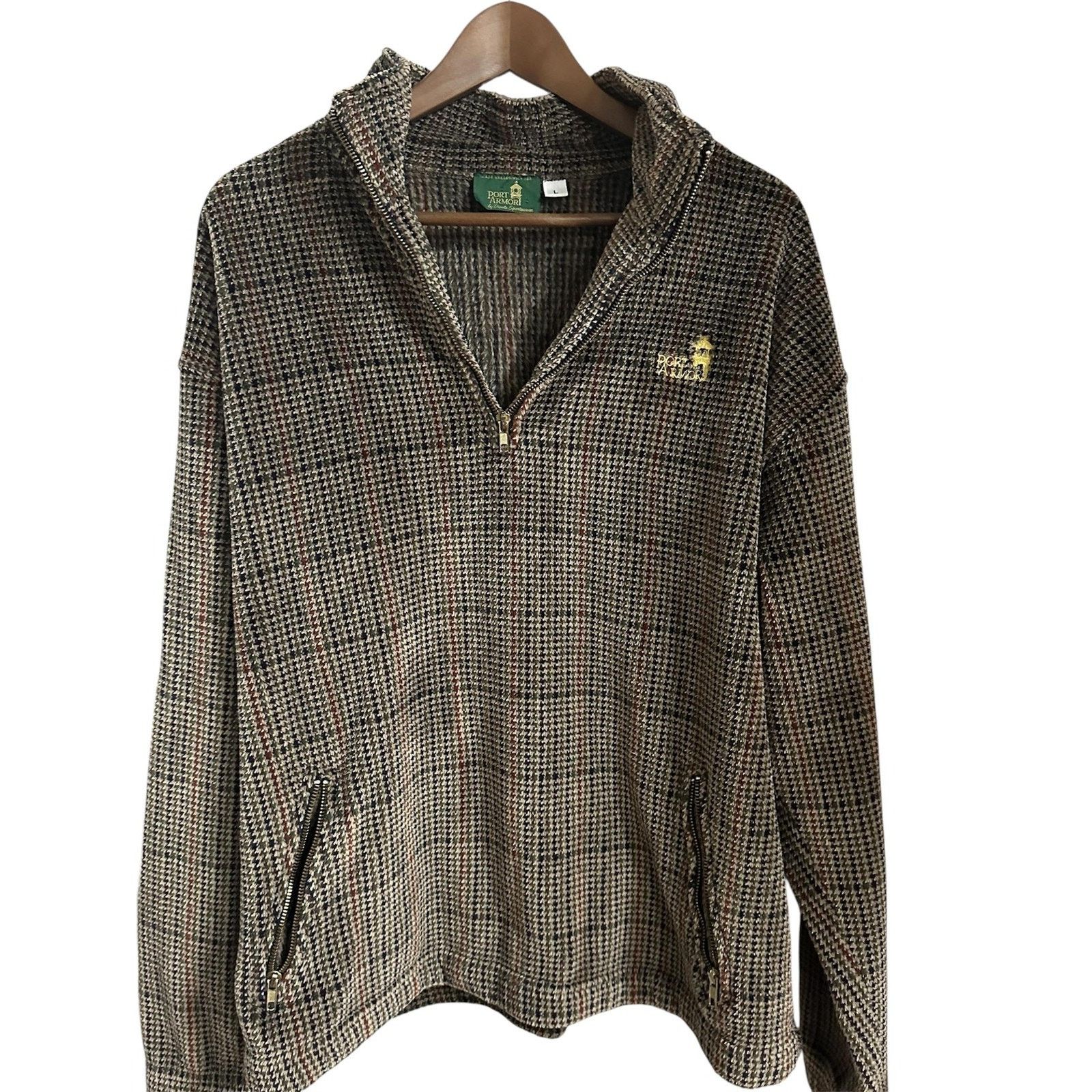 Vintage Vintage Port Armor divots Jacket Mens L Brown fleece golf Size US L / EU 52-54 / 3 - 1 Thumbnail