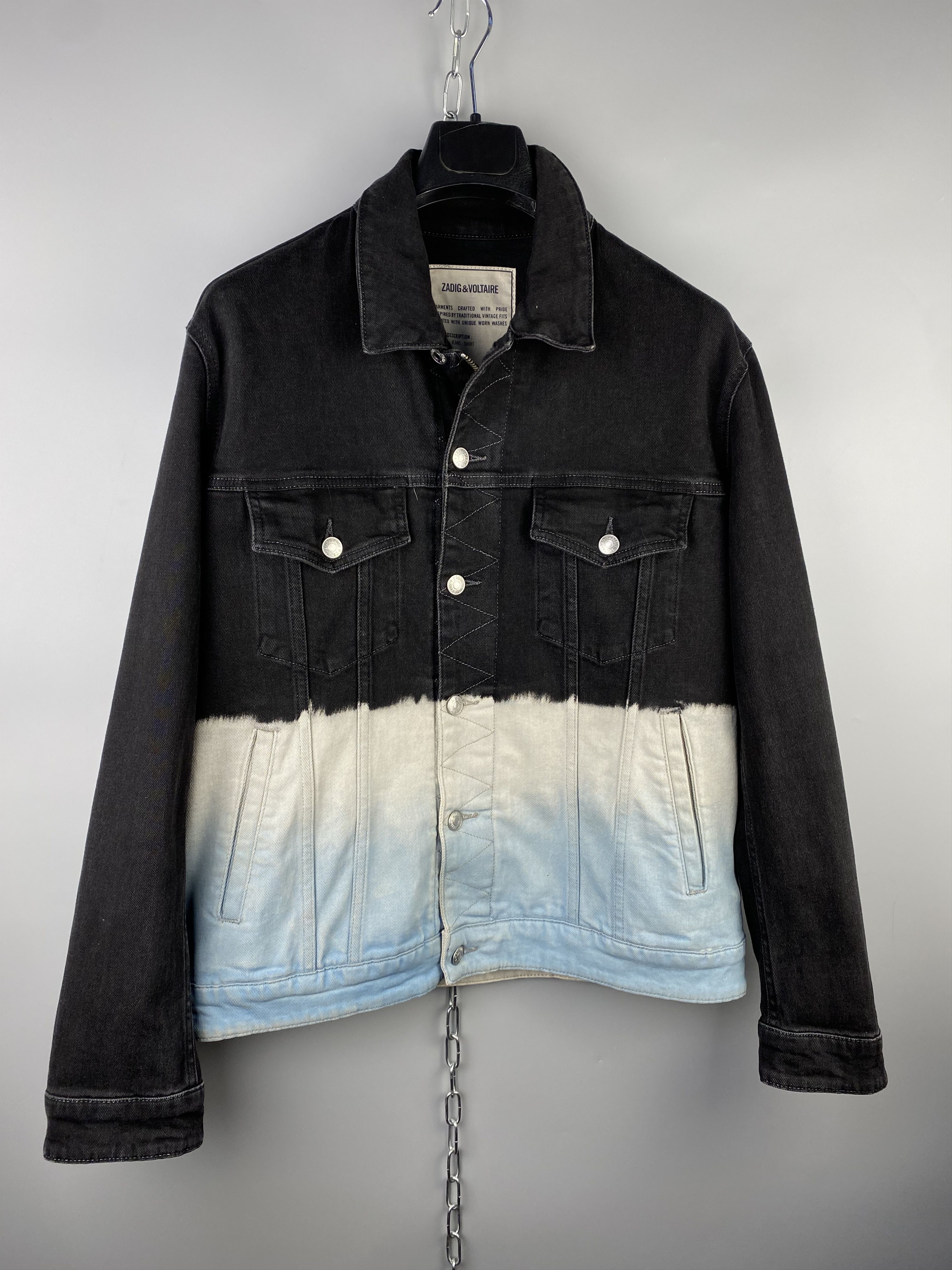 Zadig & Voltaire Zadig Voltaire Denim Washed Trucker Jacket Size US L / EU 52-54 / 3 - 2 Thumbnail