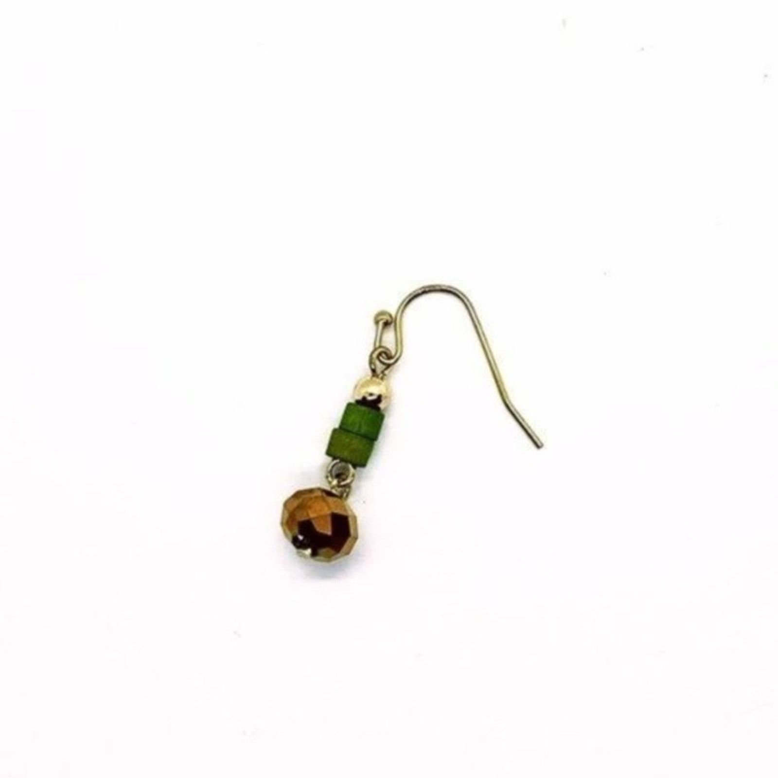 Handmade Green Bronze Wood Bib Style Necklace & Earring set Size ONE SIZE - 2 Thumbnail