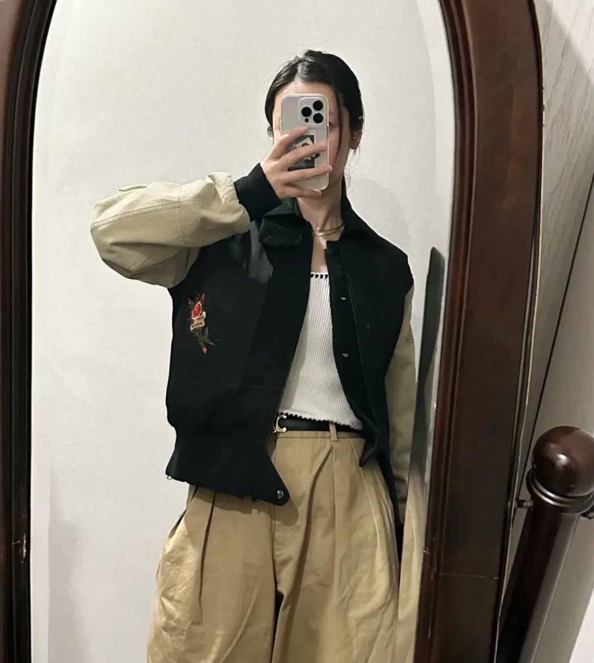 Saint Laurent Paris × Yves Saint Laurent Saint Laurent YSL Black Beige Show Jacket2412-Nextarrow Size US S / EU 44-46 / 1 - 9 Thumbnail