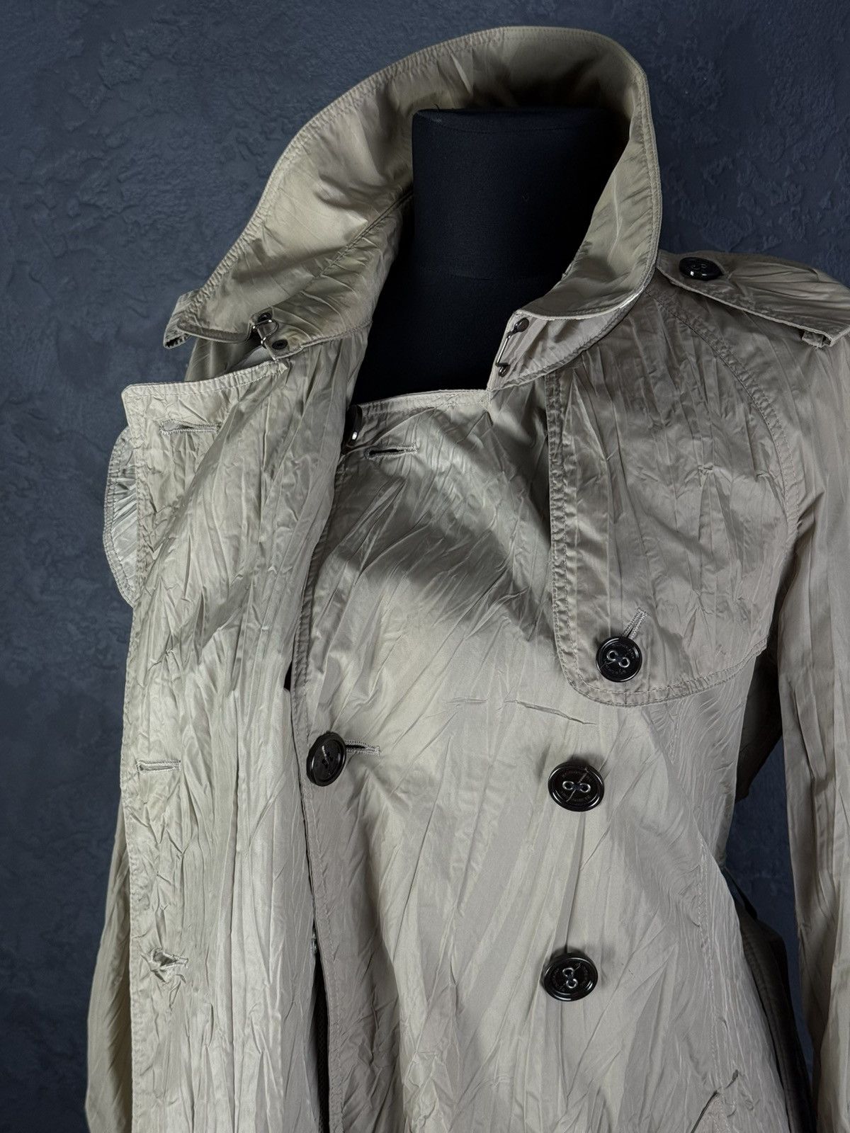 Burberry BURBERRY PRORSUM Nylon Belted Women’s Double Trench Coat Size M / US 6-8 / IT 42-44 - 11 Thumbnail