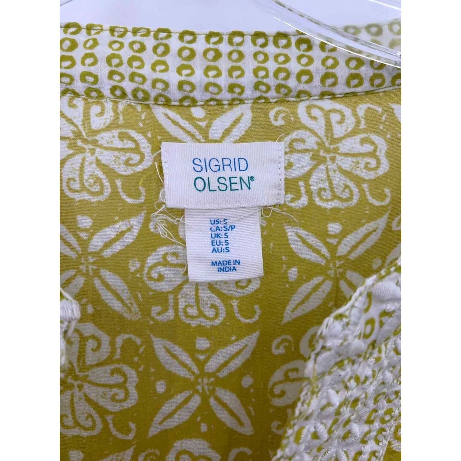 Vintage Pre-Owned Sigrid Olsen Green Size Small Tunic Blouse Size S / US 4 / IT 40 - 2 Thumbnail