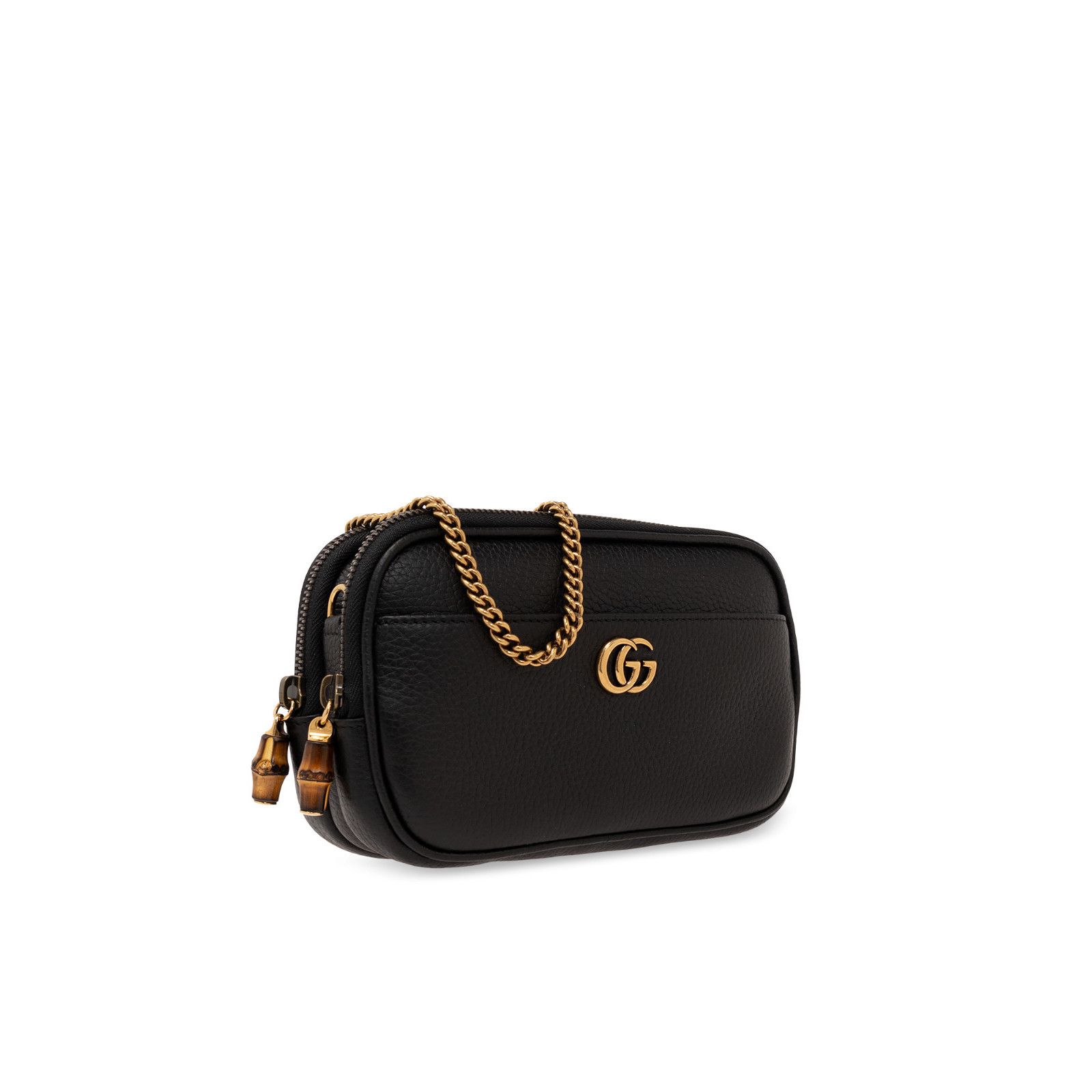 Gucci GUCCI Double G Super Mini Black Shoulder Bag New & Authentic Size ONE SIZE - 3 Thumbnail
