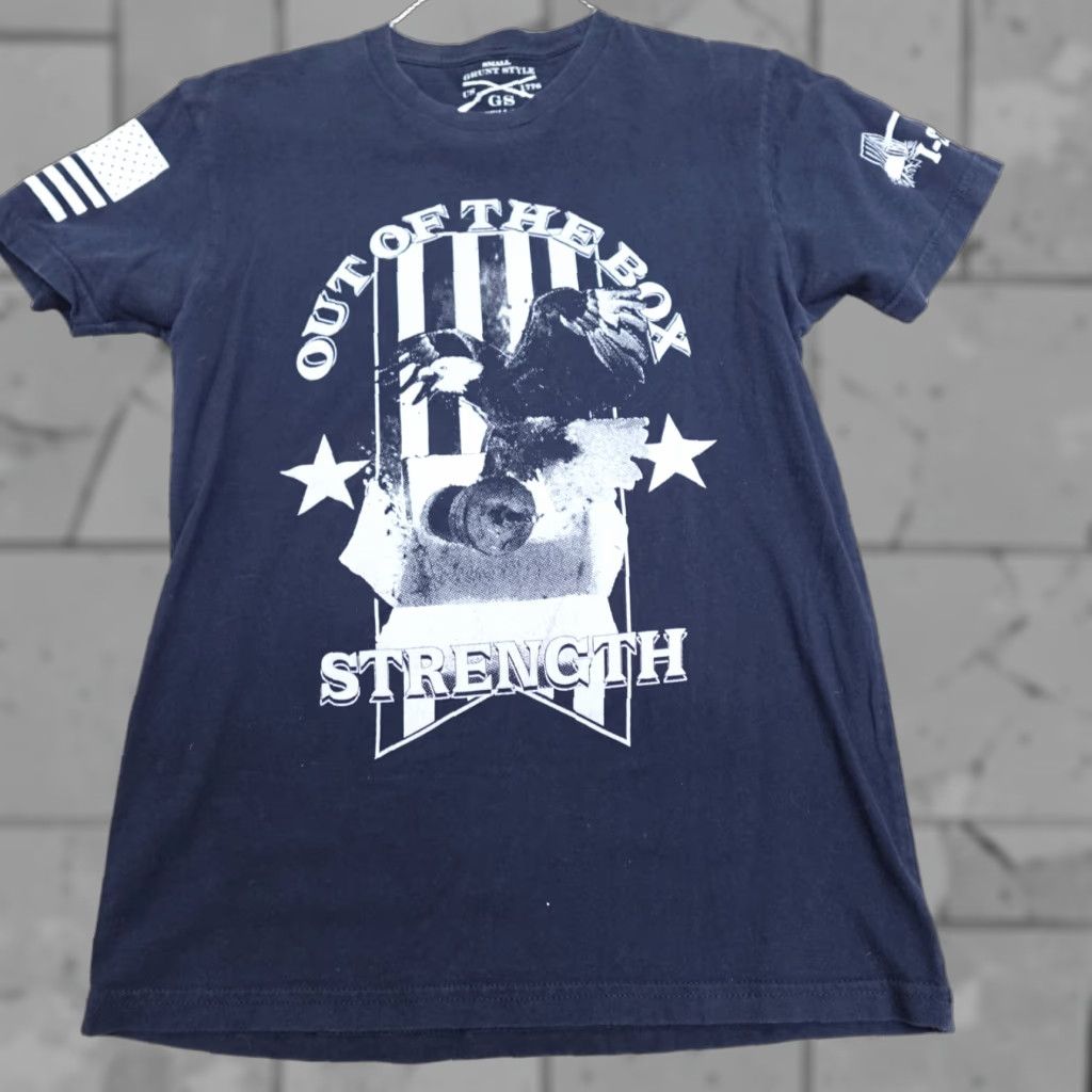 Vintage Grunt Style Shirt Small Blue Strength Out of the Box S Men's Short Sleeve T-Shirt Size US S / EU 44-46 / 1 - 1 Thumbnail