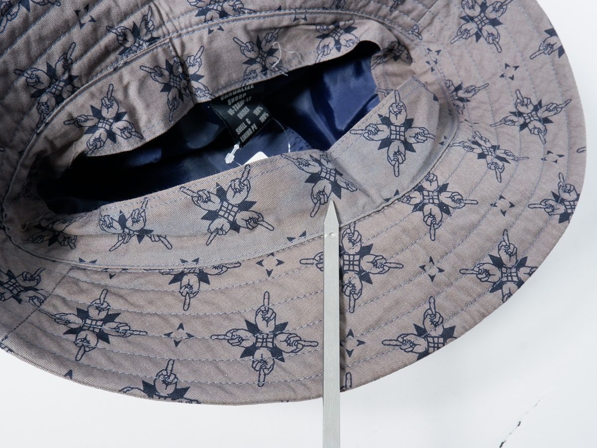 Japanese Brand × Vandalize VANDALIZE All-over Pattern middle finger Cotton bucket Hat Size ONE SIZE - 7 Thumbnail
